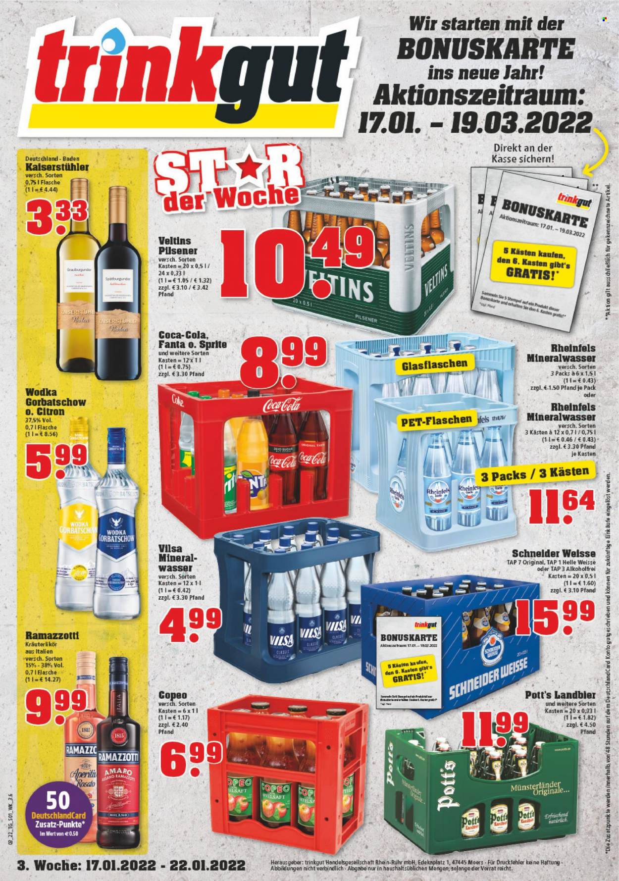 trinkgut Prospekte  - 17.01.2022 - 22.01.2022. Seite 1