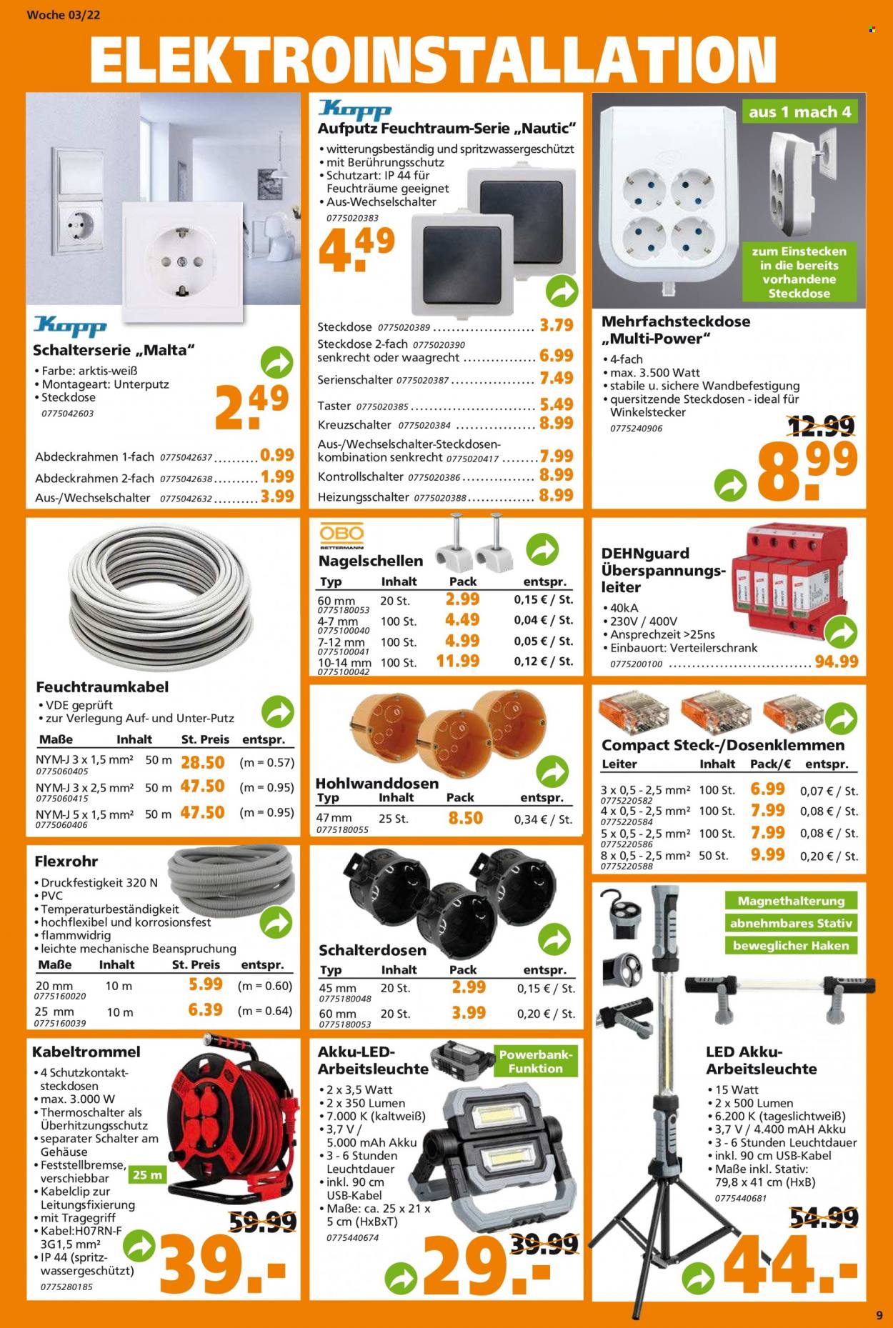 Globus Baumarkt Prospekte  - 17.01.2022 - 22.01.2022. Seite 9