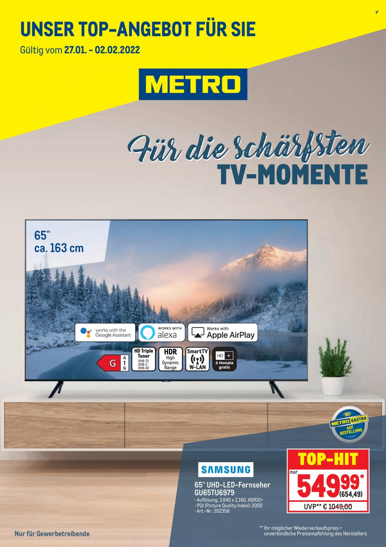 Metro Prospekte  - 27.01.2022 - 2.02.2022. Seite 1