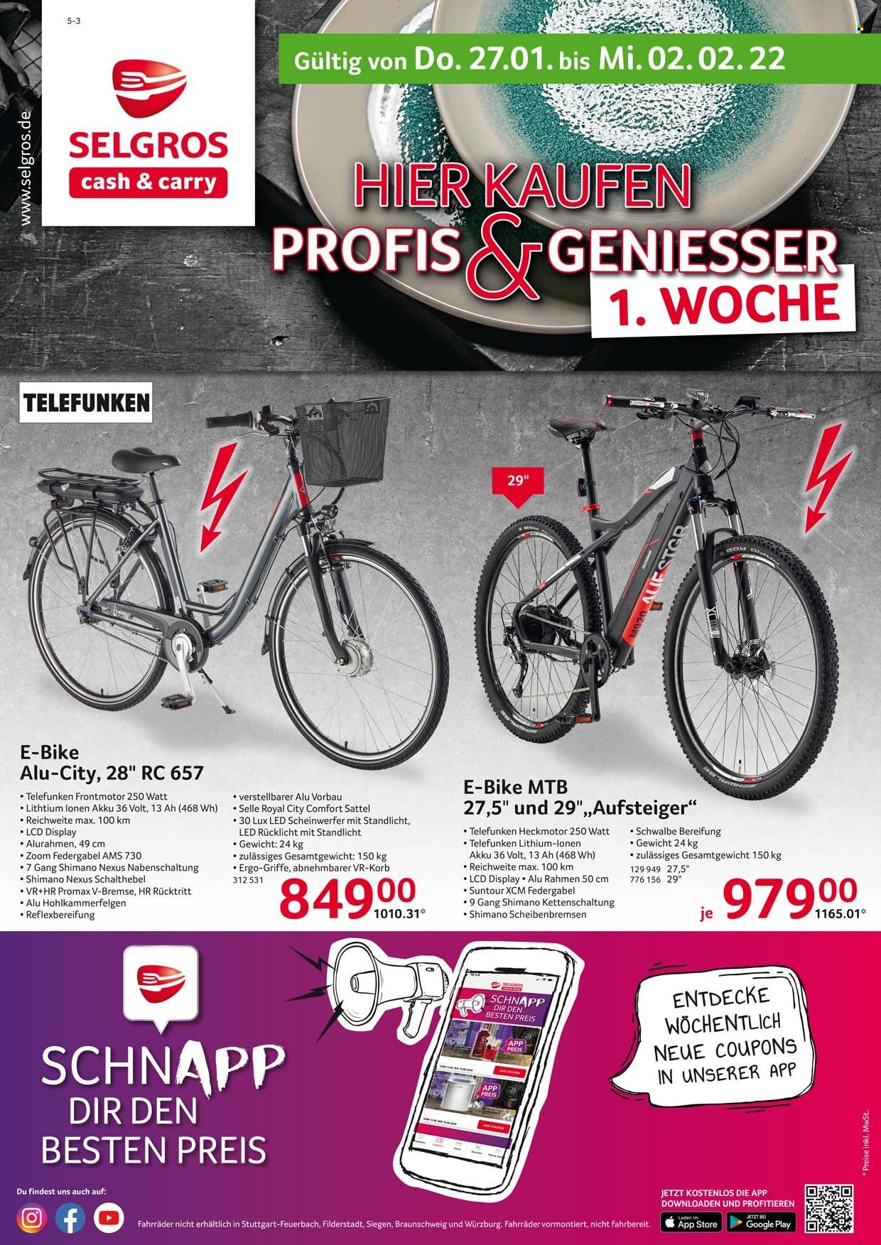Selgros Prospekte  - 27.01.2022 - 2.02.2022. Seite 1
