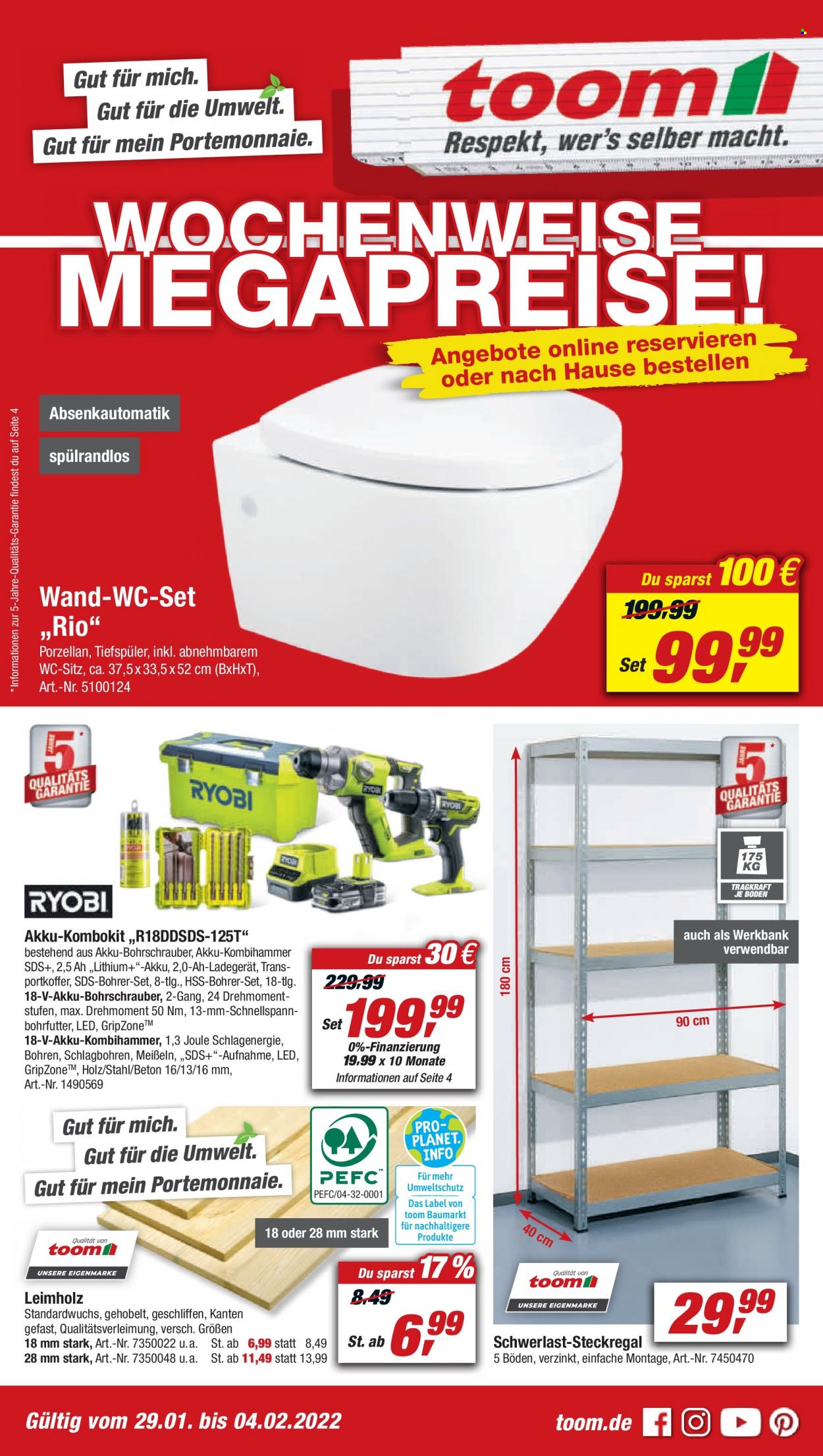 toom Baumarkt Prospekte  - 29.01.2022 - 4.02.2022. Seite 1