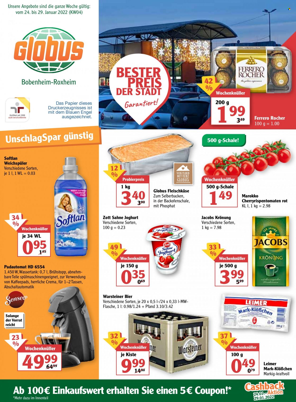 Globus Prospekte  - 24.01.2022 - 29.01.2022. Seite 1