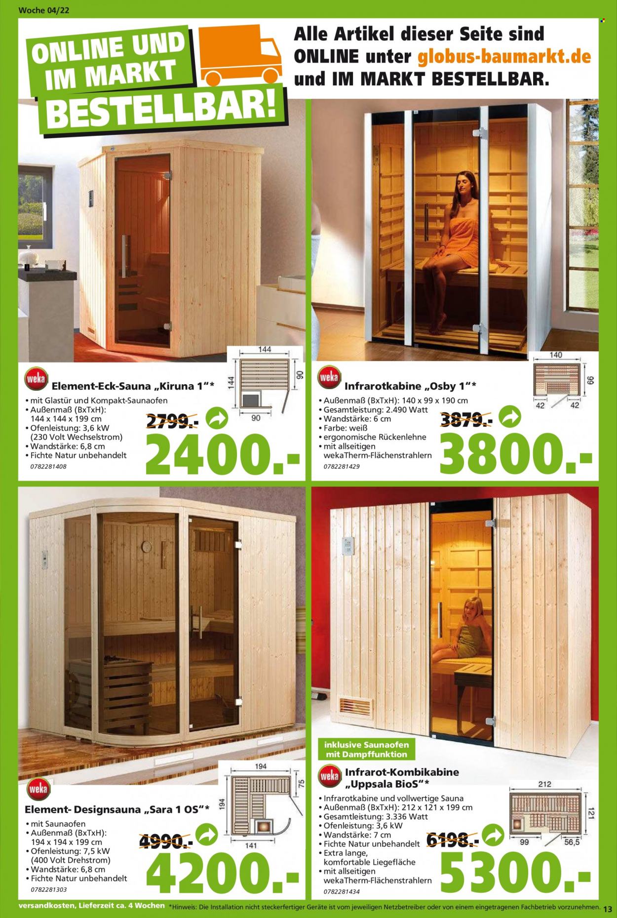 Globus Baumarkt Prospekte  - 24.01.2022 - 29.01.2022. Seite 13