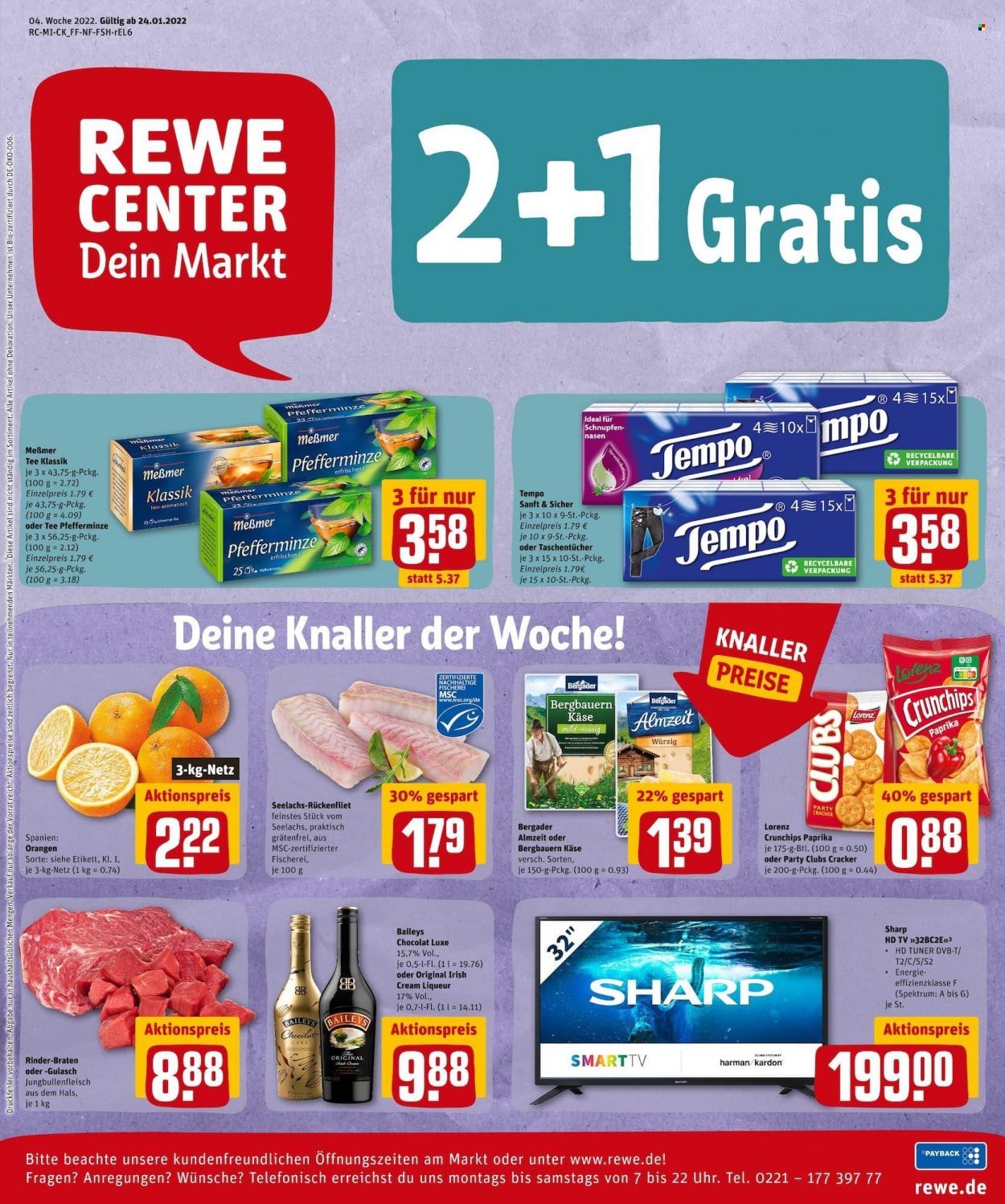 REWE Prospekte  - 24.01.2022 - 29.01.2022. Seite 1
