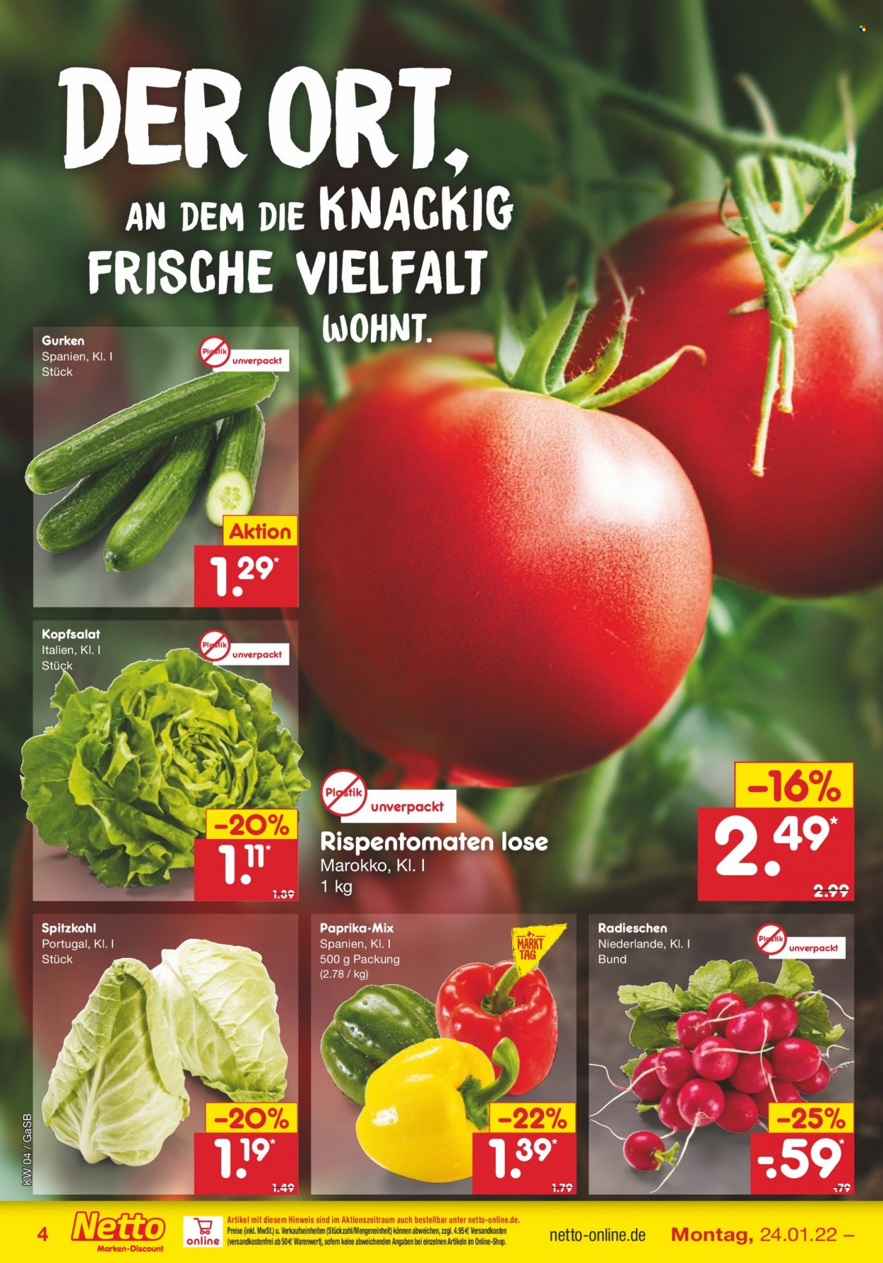 Netto Marken-Discount Prospekte  - 24.01.2022 - 29.01.2022. Seite 4