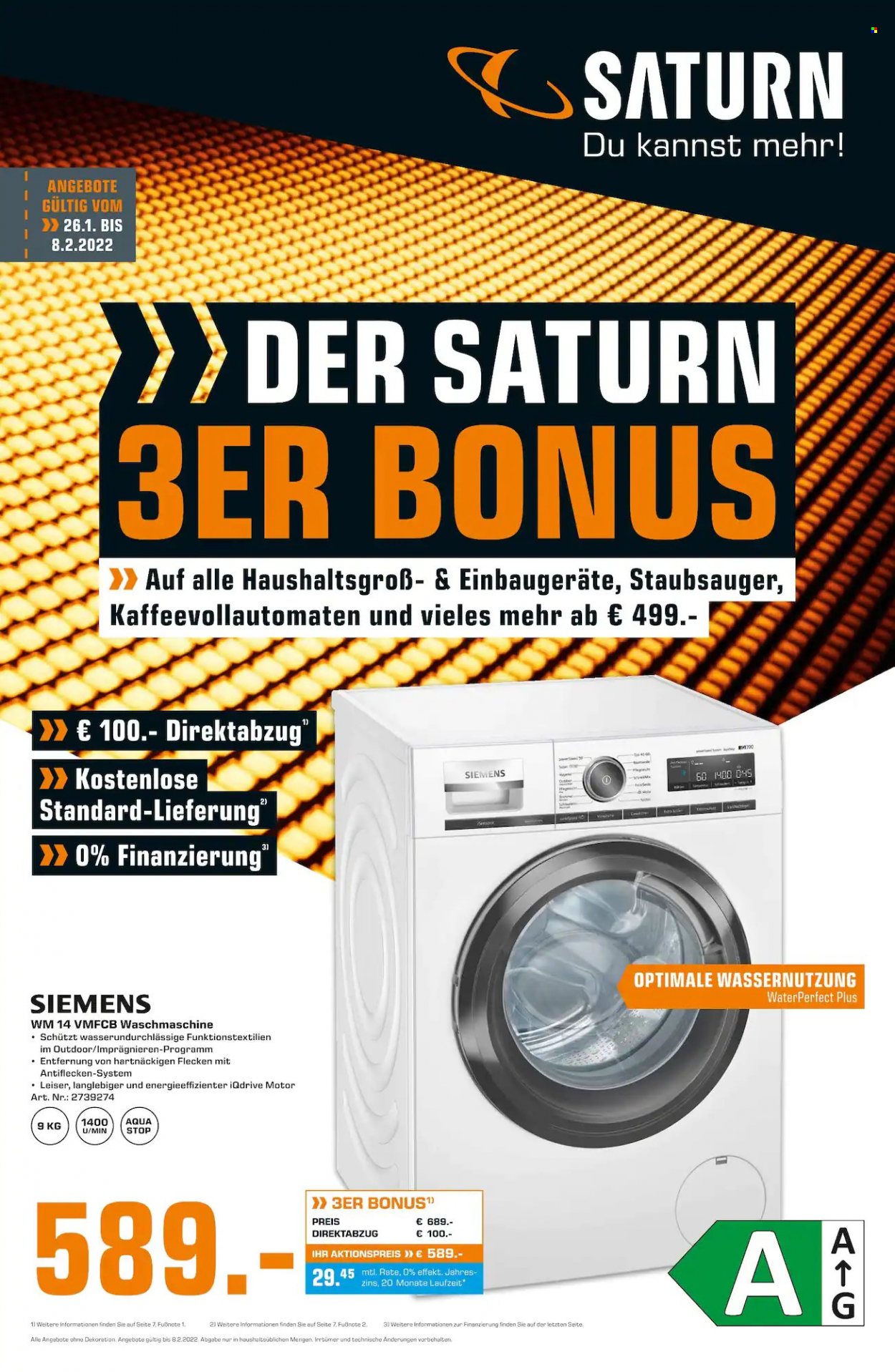 Saturn Prospekte  - 26.01.2022 - 8.02.2022. Seite 1