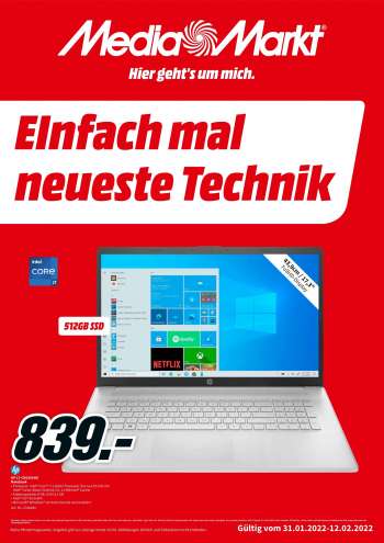 Prospekte MediaMarkt - 31.01.2022 - 12.02.2022.