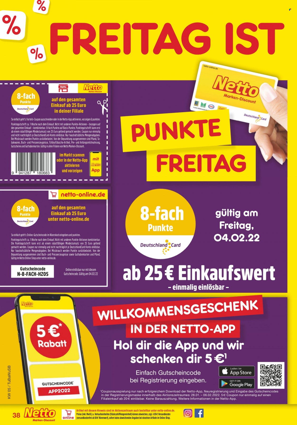 Netto Marken-Discount Prospekte  - 31.01.2022 - 5.02.2022. Seite 38