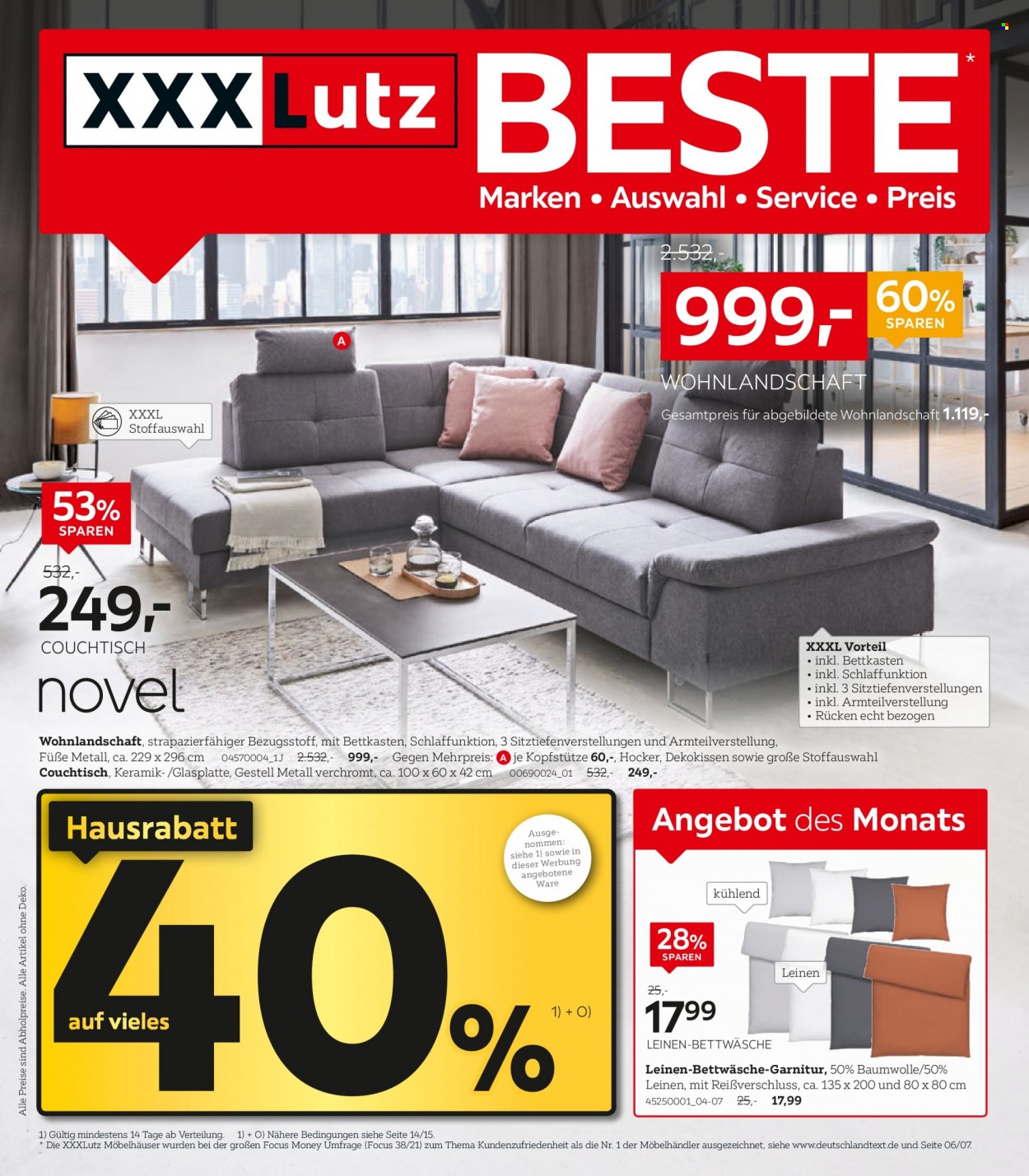 XXXLutz Prospekte  - 31.01.2022 - 20.02.2022. Seite 1
