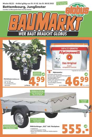 Prospekte Globus Baumarkt - 1.02.2022 - 8.02.2022.