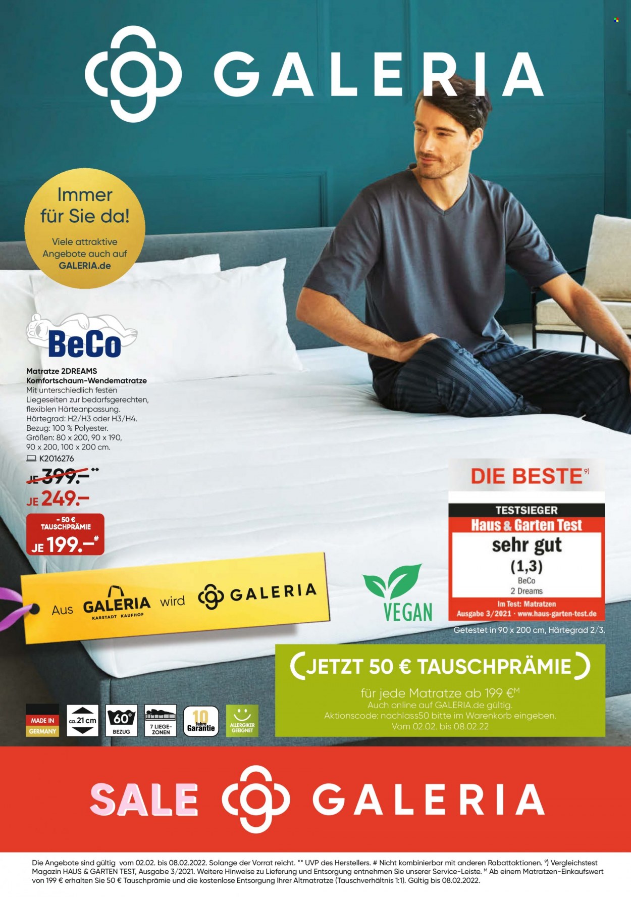 GALERIA Karstadt Kaufhof Prospekte  - 2.02.2022 - 8.02.2022. Seite 1