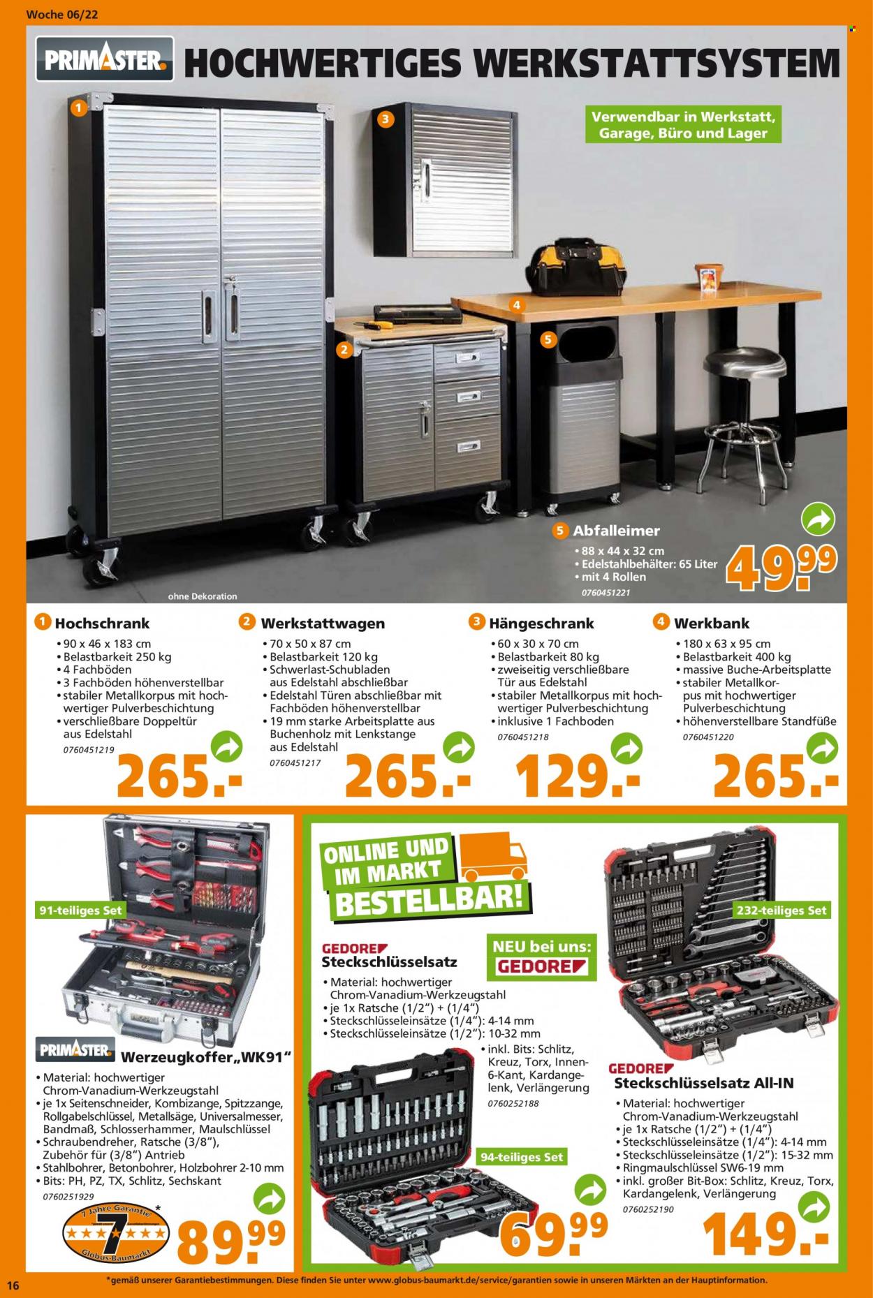 Globus Baumarkt Prospekte  - 7.02.2022 - 12.02.2022. Seite 16