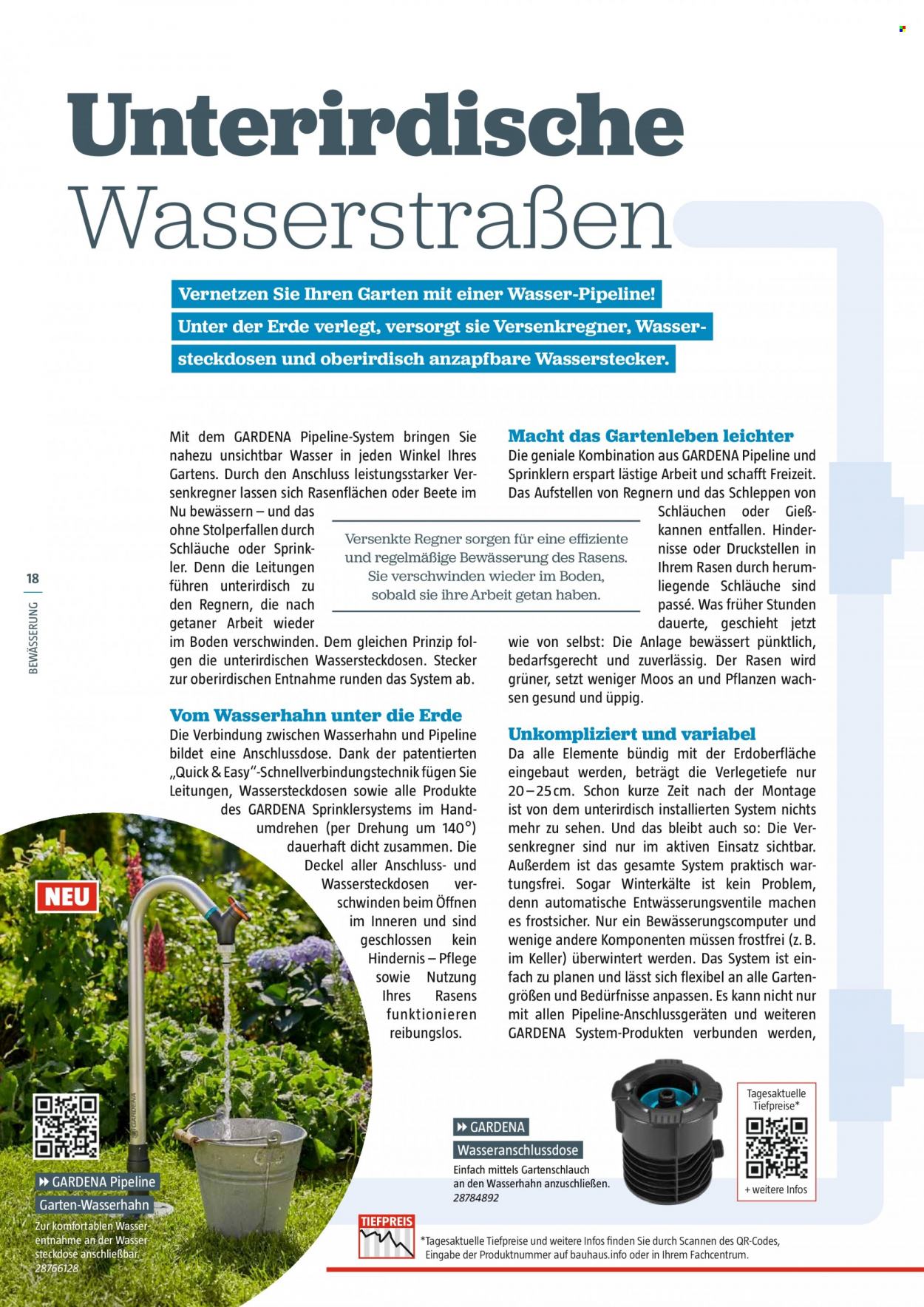 thumbnail - Prospekte Bauhaus - 6.02.2022 - 30.06.2022 - Produkte in Aktion - Deckel, Viereckregner. Seite 18.