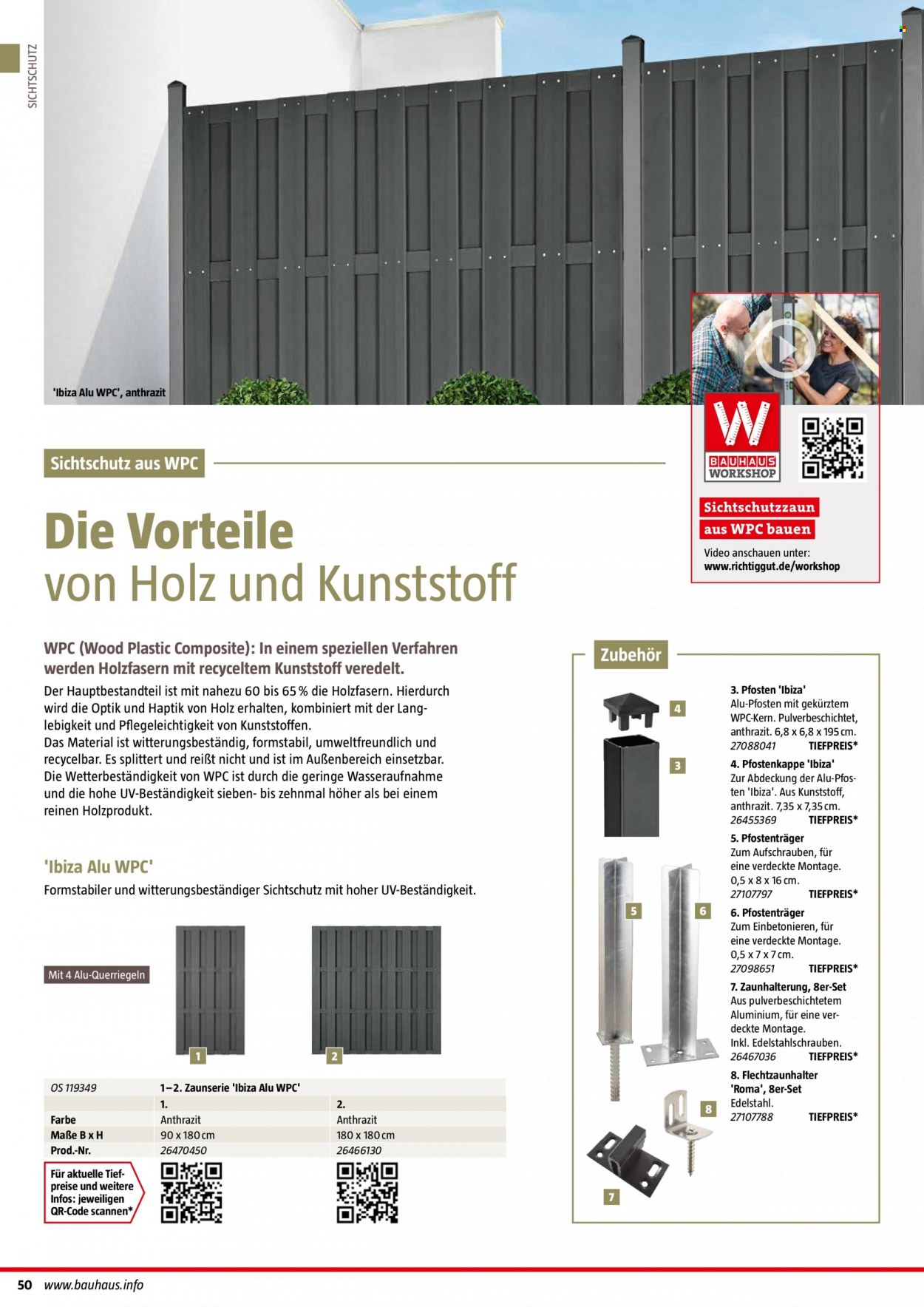 thumbnail - Prospekte Bauhaus - 6.02.2022 - 30.06.2022 - Produkte in Aktion - Holz. Seite 50.