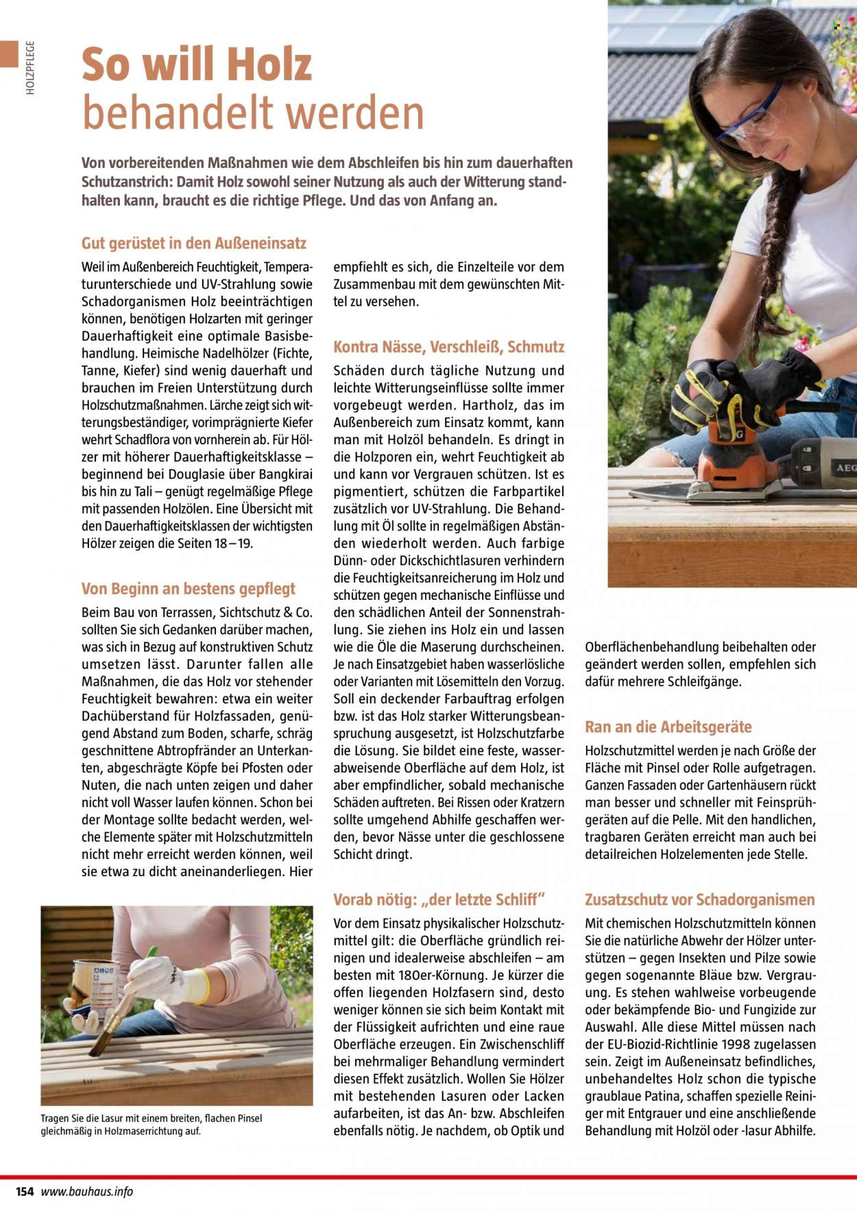 thumbnail - Prospekte Bauhaus - 6.02.2022 - 30.06.2022 - Produkte in Aktion - Reiniger, Holz. Seite 154.