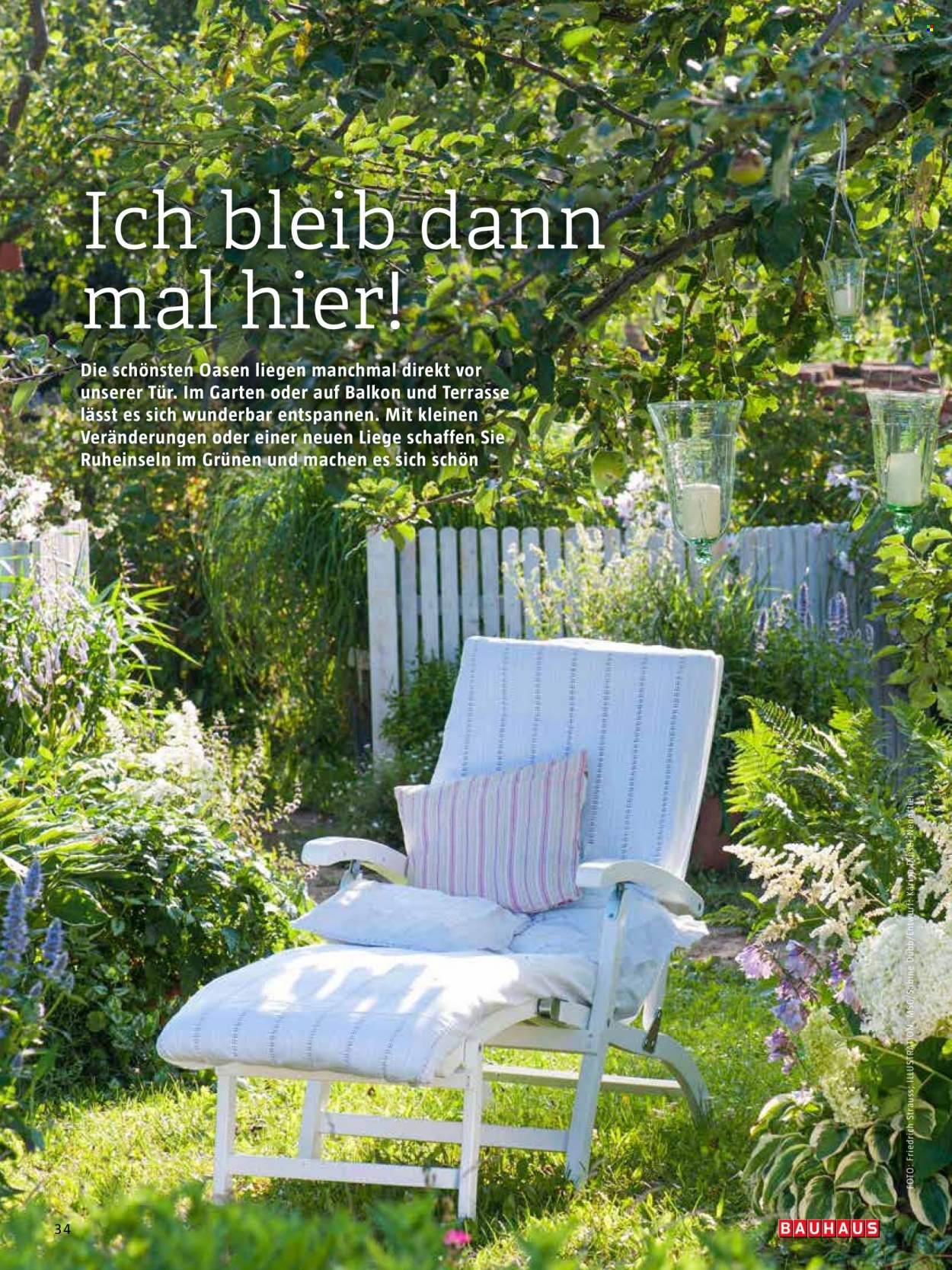 thumbnail - Prospekte Bauhaus - Produkte in Aktion - Liege, Blumenstrauß. Seite 34.