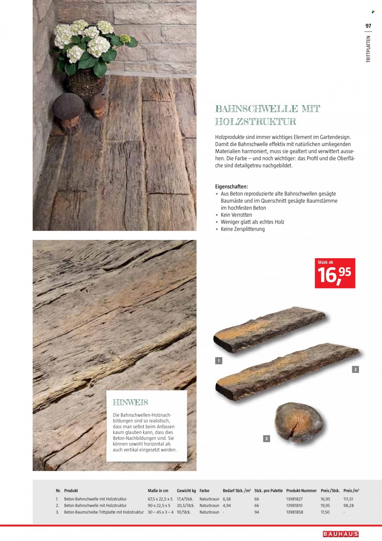 thumbnail - Prospekte Bauhaus - 6.02.2022 - 30.06.2022 - Produkte in Aktion - Holz. Seite 97.