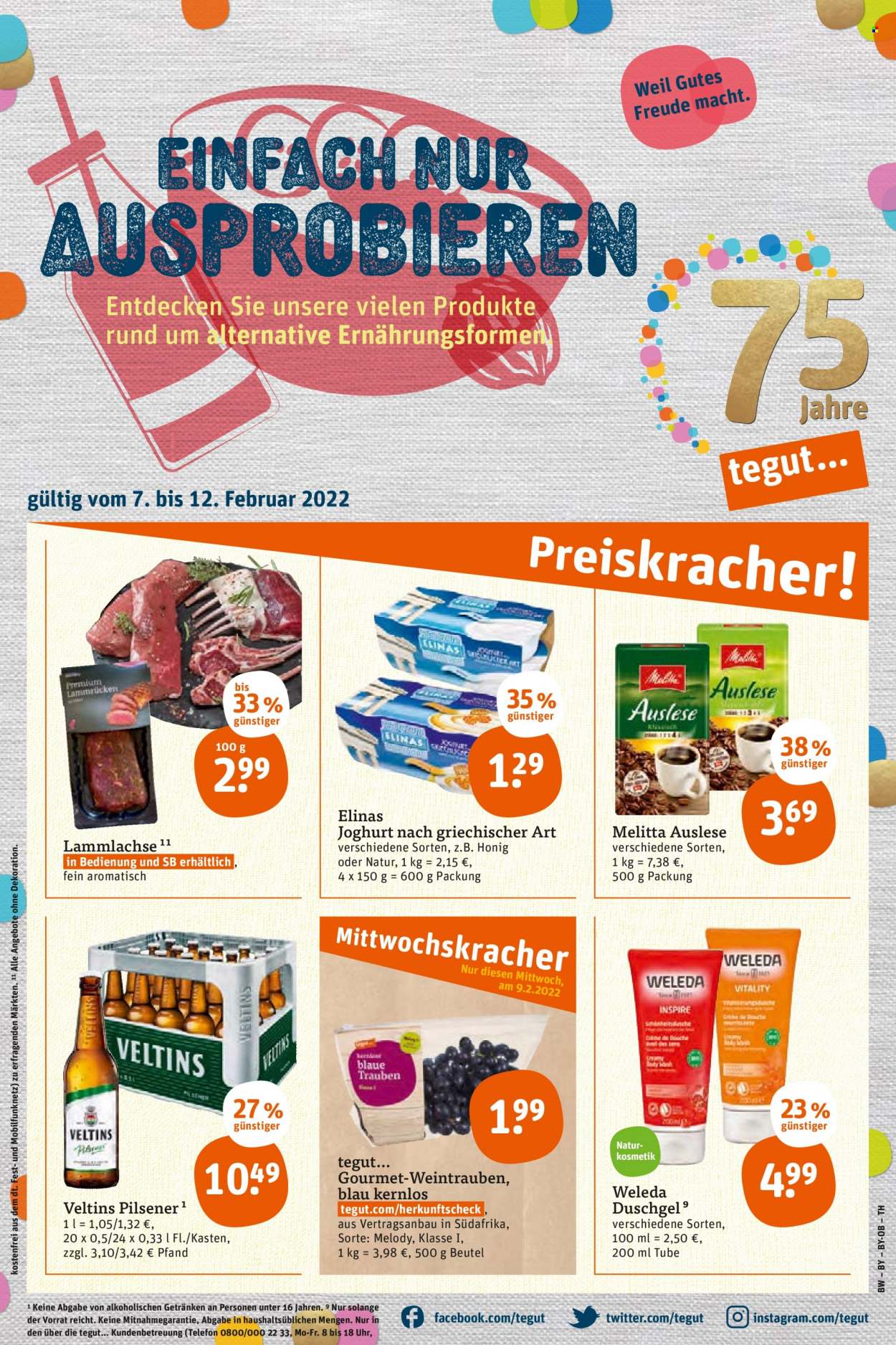 tegut... Prospekte  - 7.02.2022 - 12.02.2022. Seite 1