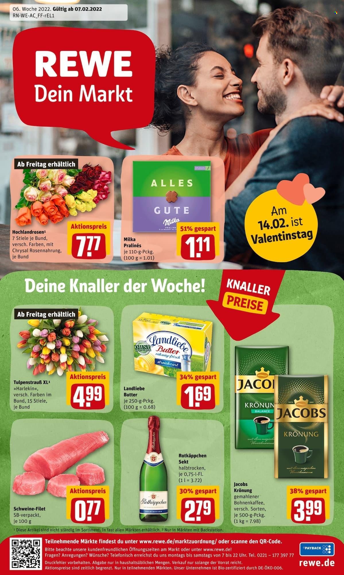 REWE Prospekte  - 7.02.2022 - 12.02.2022. Seite 1