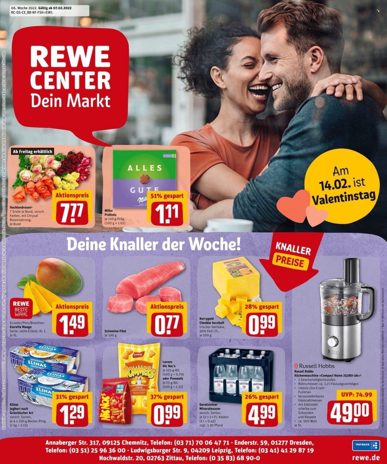 REWE Prospekte  - 7.02.2022 - 12.02.2022. Seite 1