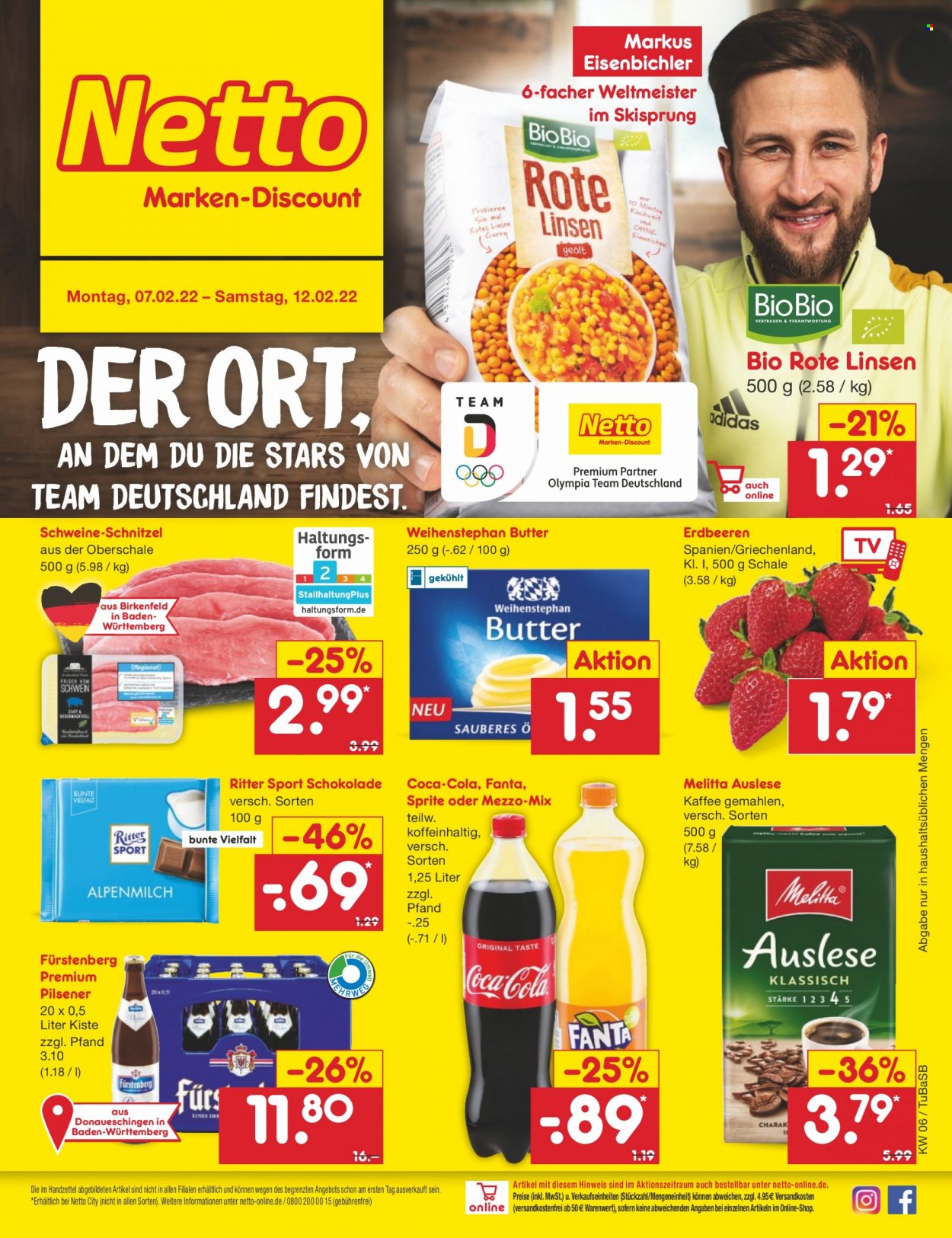 Netto Marken-Discount Prospekte  - 7.02.2022 - 12.02.2022. Seite 1