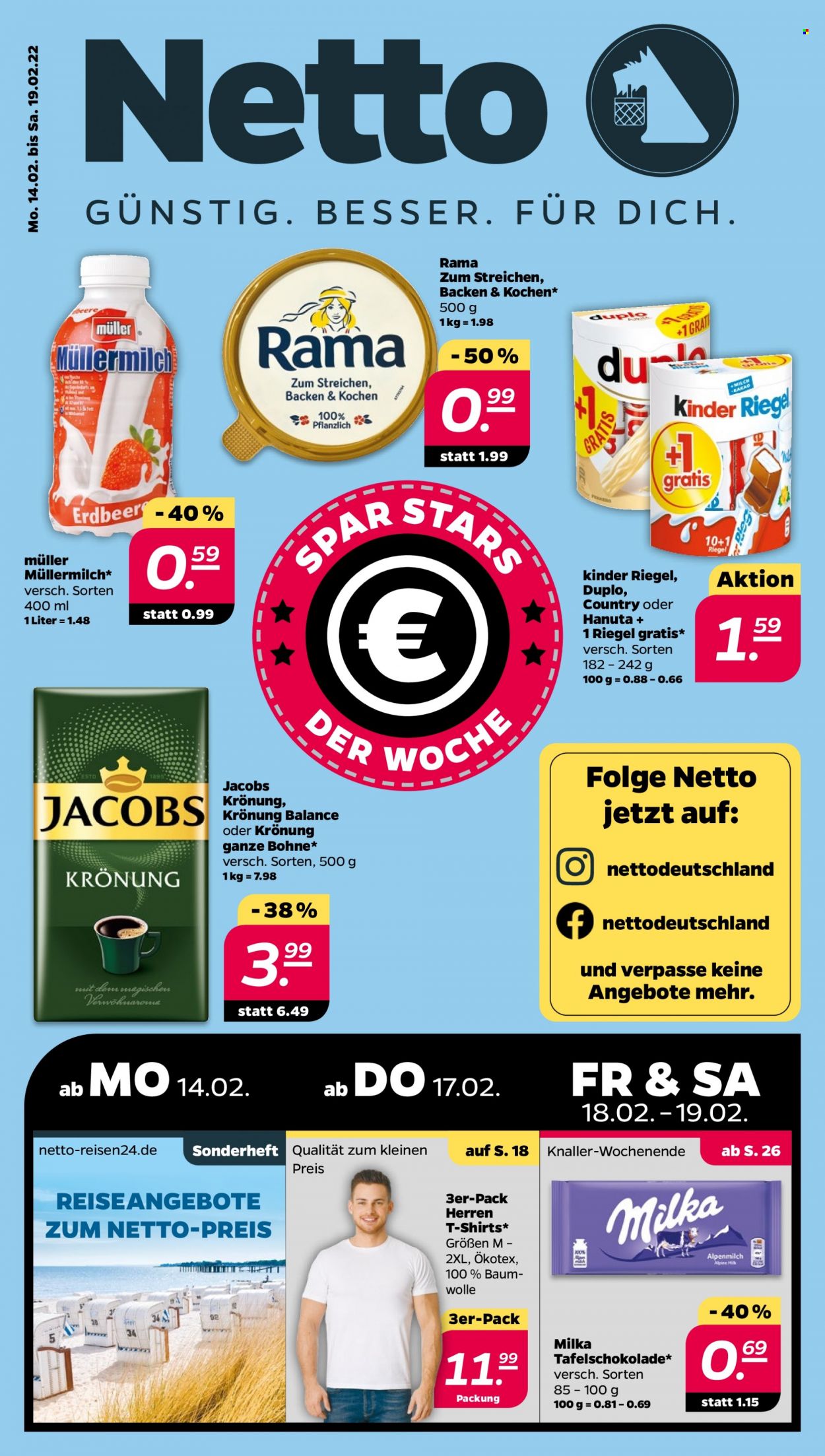 Netto Prospekte  - 14.02.2022 - 19.02.2022. Seite 1