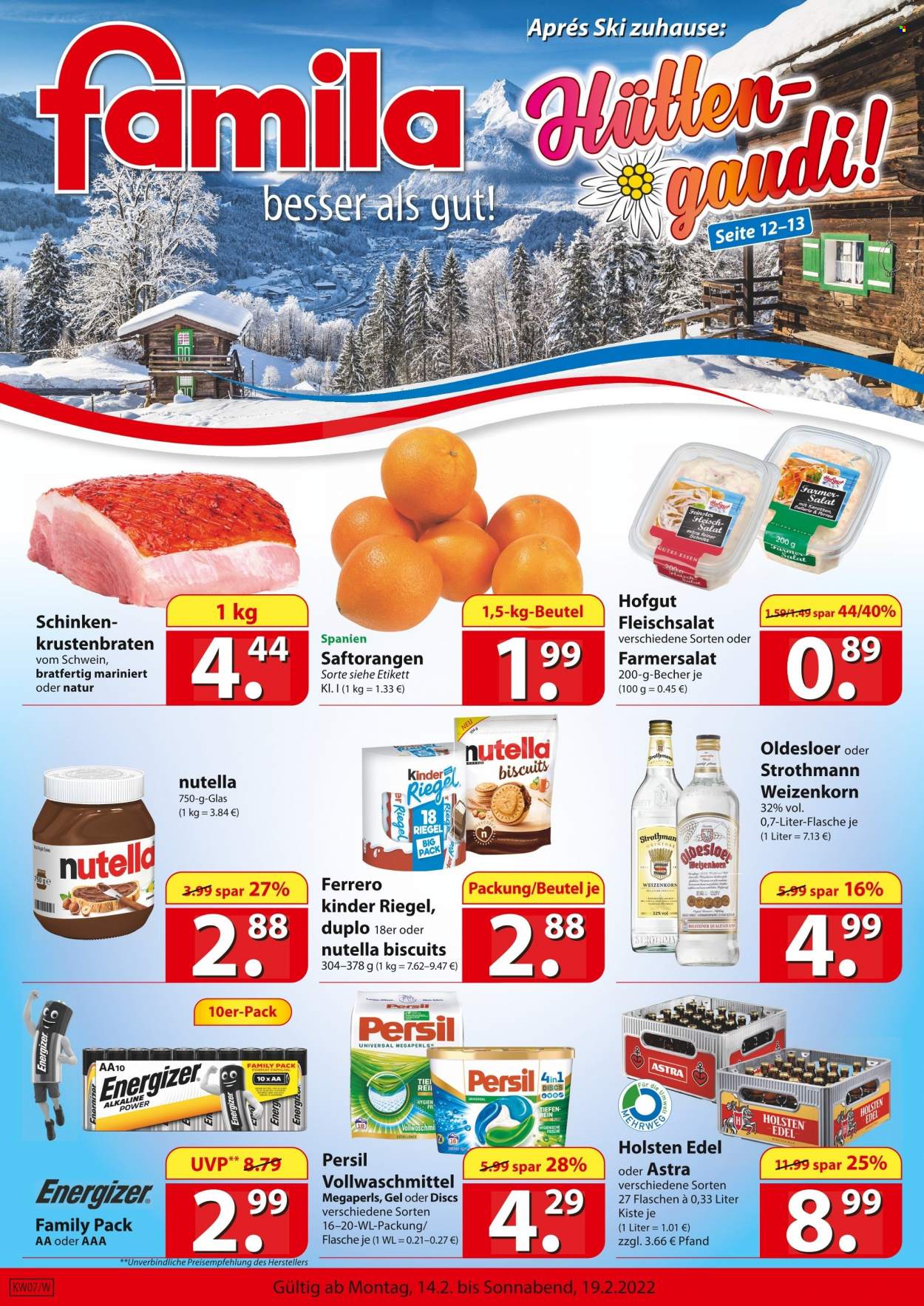 famila Prospekte  - 14.02.2022 - 19.02.2022. Seite 1