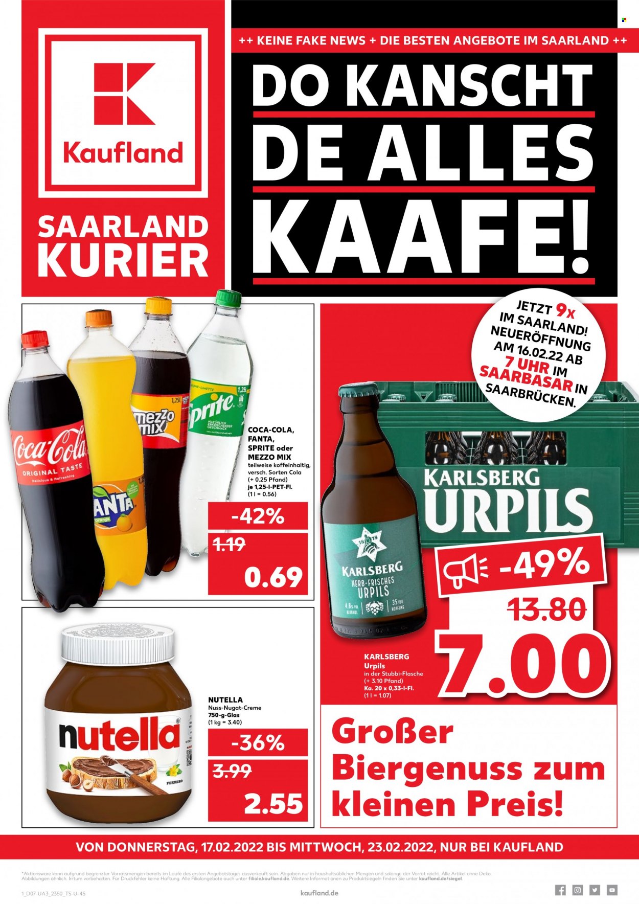Kaufland Prospekte  - 17.02.2022 - 23.02.2022. Seite 1