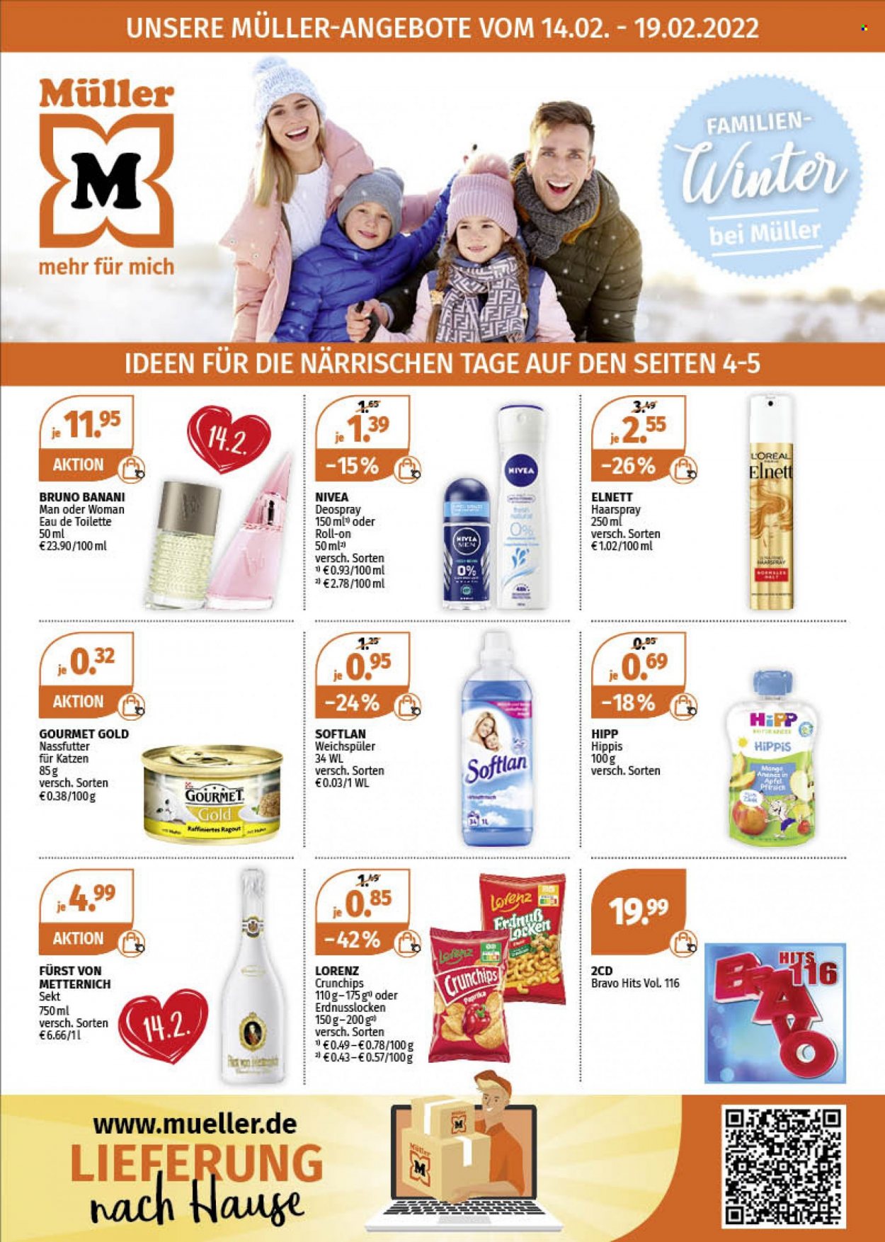 Müller Prospekte  - 14.02.2022 - 19.02.2022. Seite 1