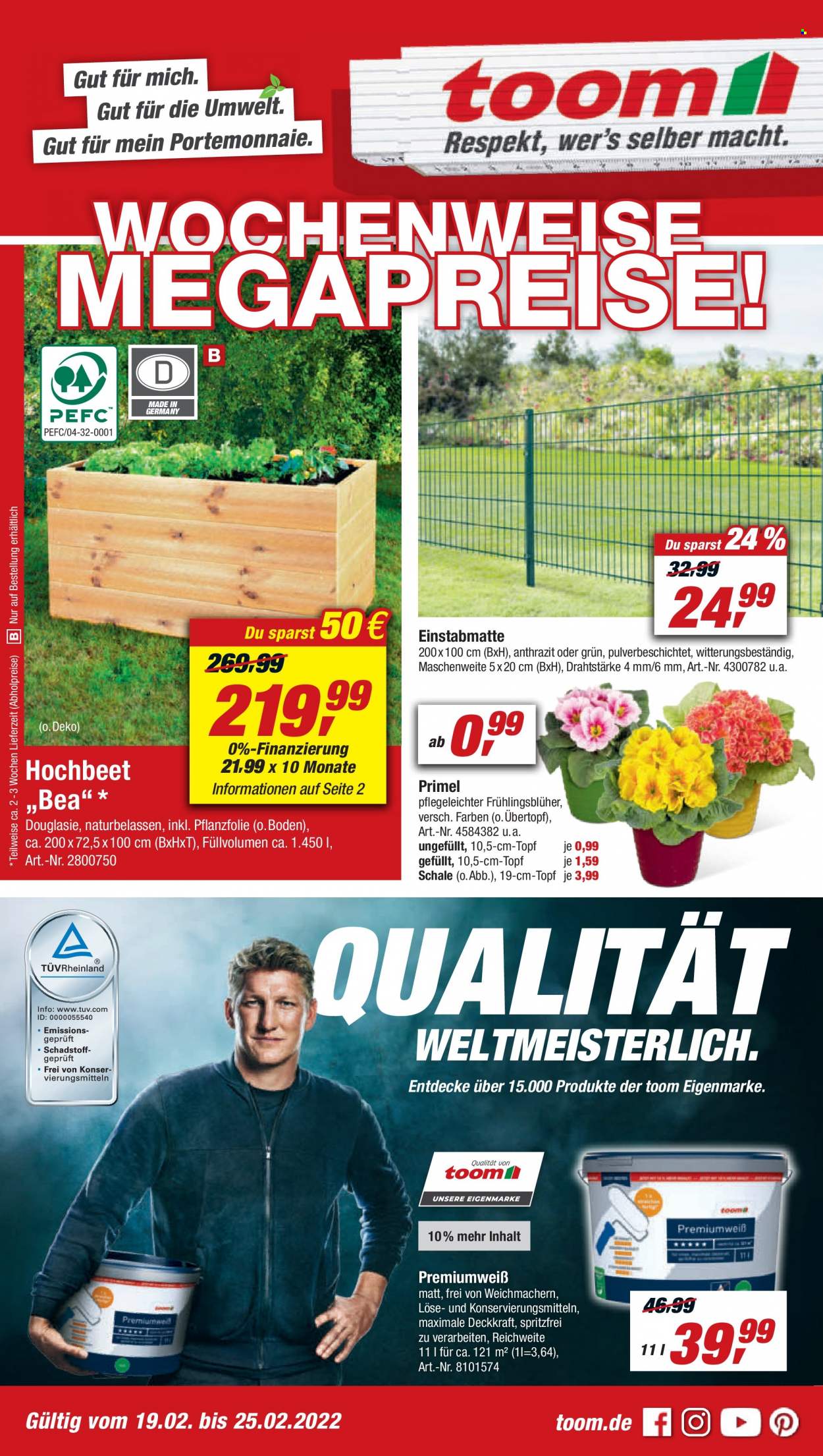 toom Baumarkt Prospekte  - 19.02.2022 - 25.02.2022. Seite 1