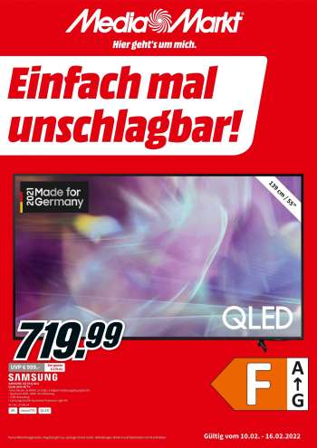 Prospekte MediaMarkt - 10.02.2022 - 16.02.2022.