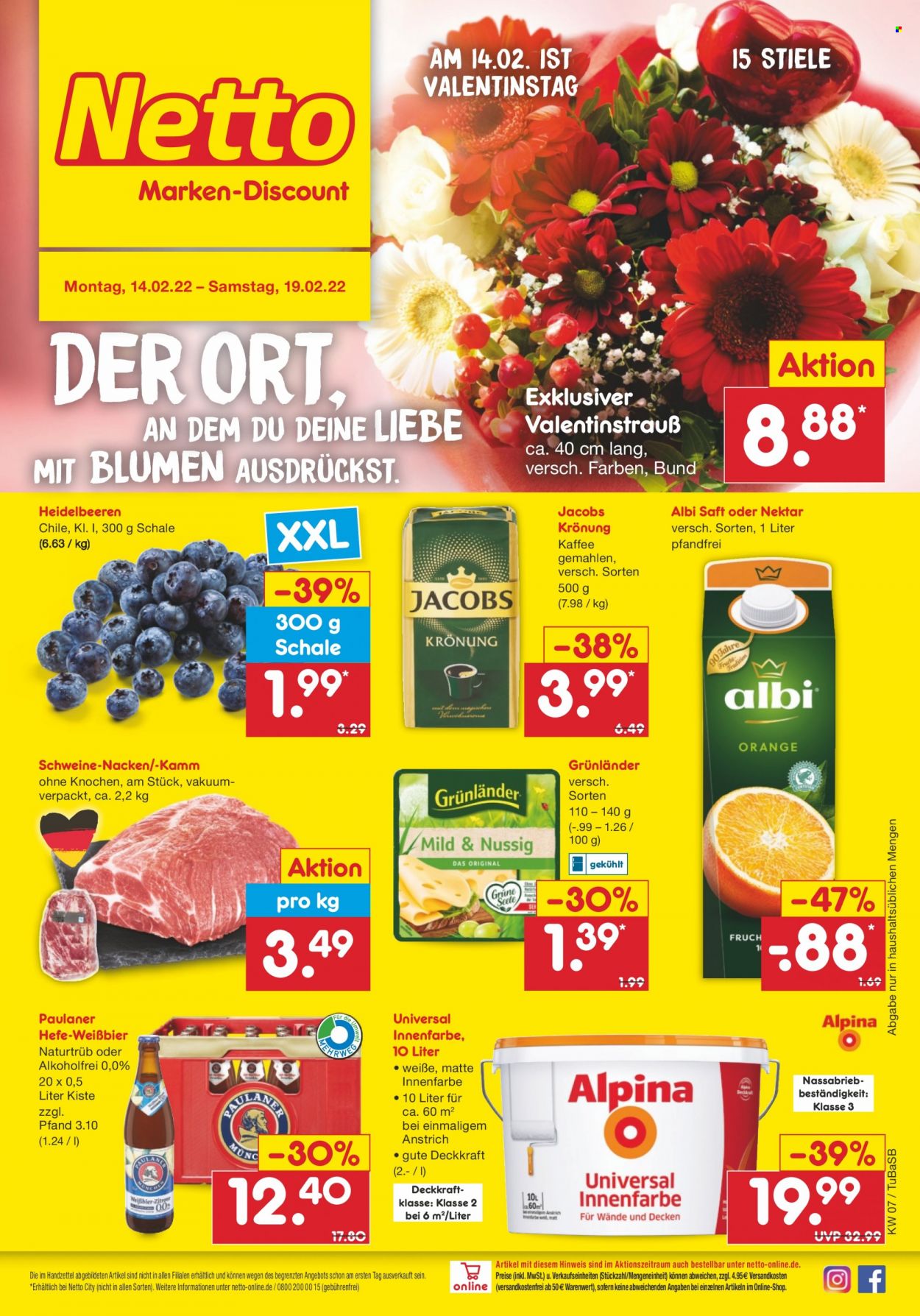 Netto Marken-Discount Prospekte  - 14.02.2022 - 19.02.2022. Seite 1