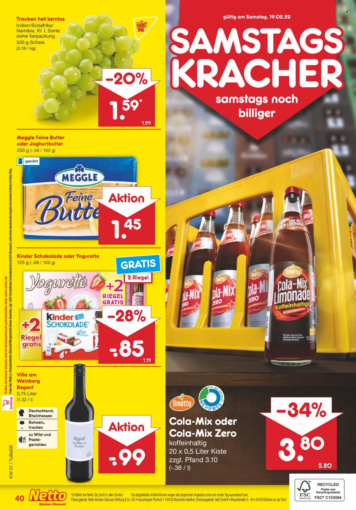 Netto Marken-Discount Prospekte  - 14.02.2022 - 19.02.2022. Seite 40