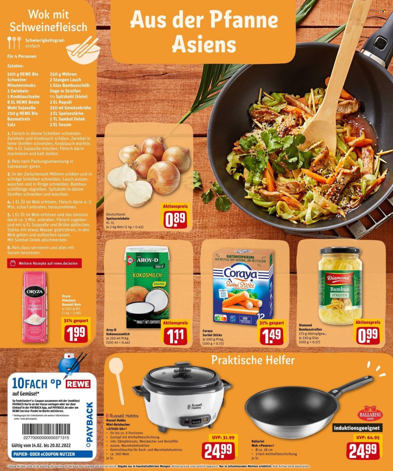 REWE Prospekte  - 14.02.2022 - 19.02.2022. Seite 1
