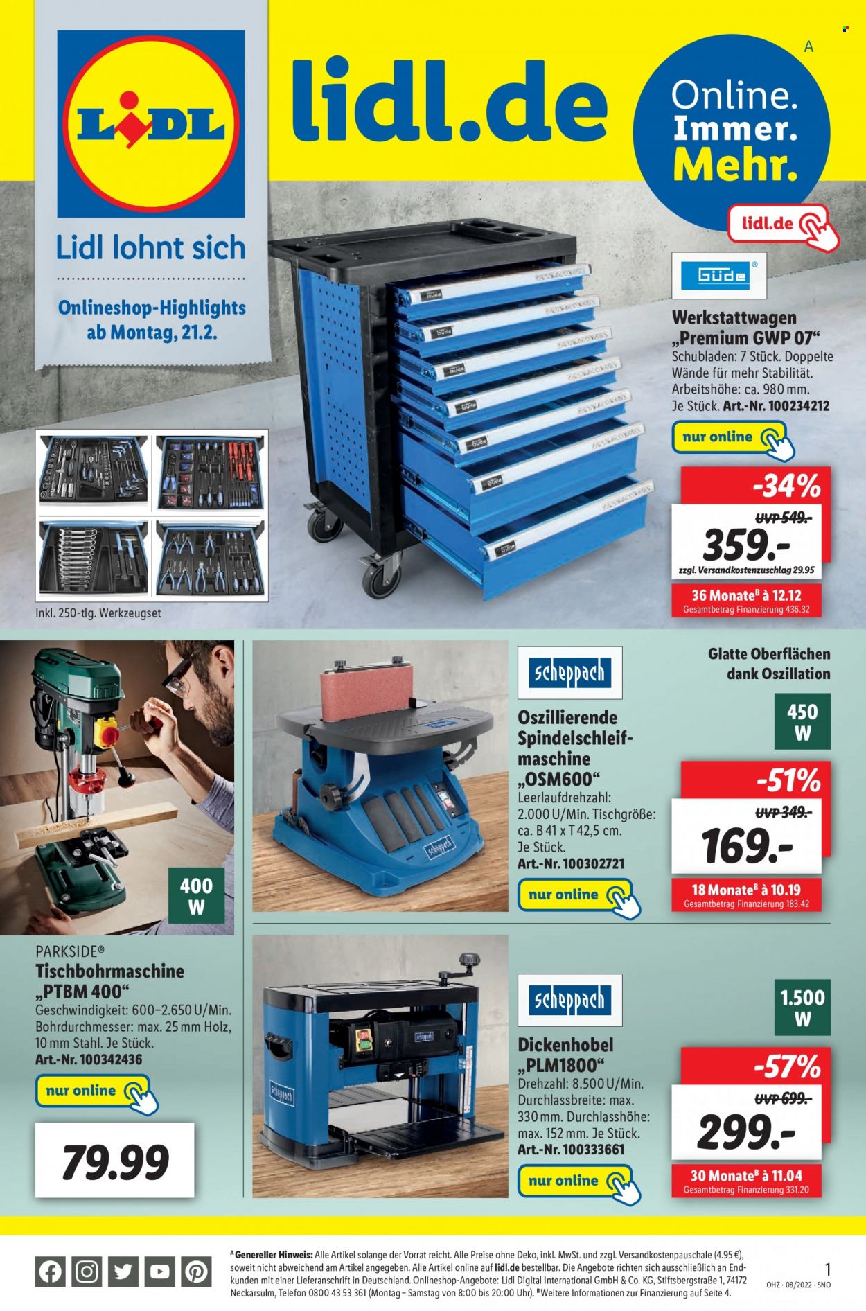 Lidl Prospekte  - 21.02.2022 - 27.02.2022. Seite 1