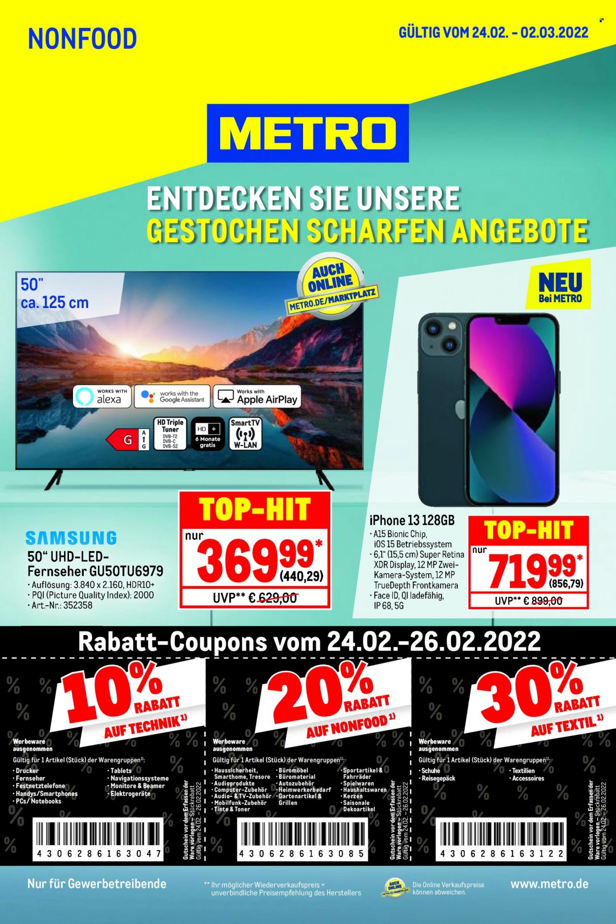 Metro Prospekte  - 24.02.2022 - 2.03.2022. Seite 1
