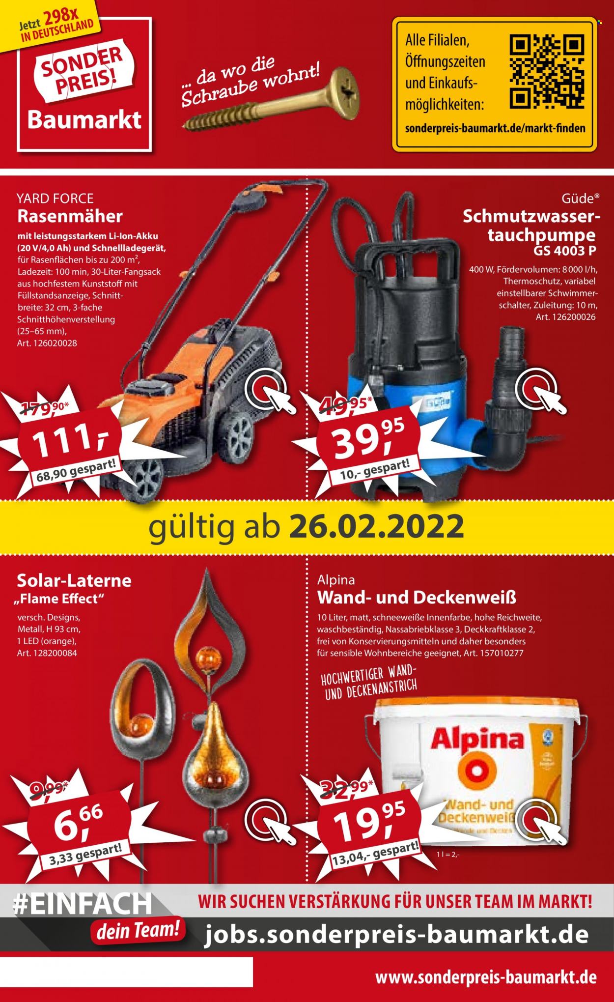 Sonderpreis-Baumarkt Prospekte  - 26.02.2022 - 4.03.2022. Seite 1
