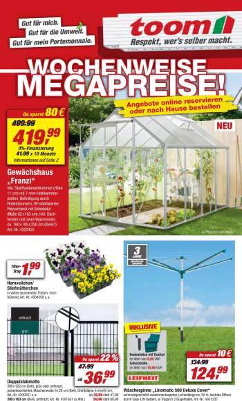 Prospekte toom Baumarkt - 26.02.2022 - 4.03.2022.