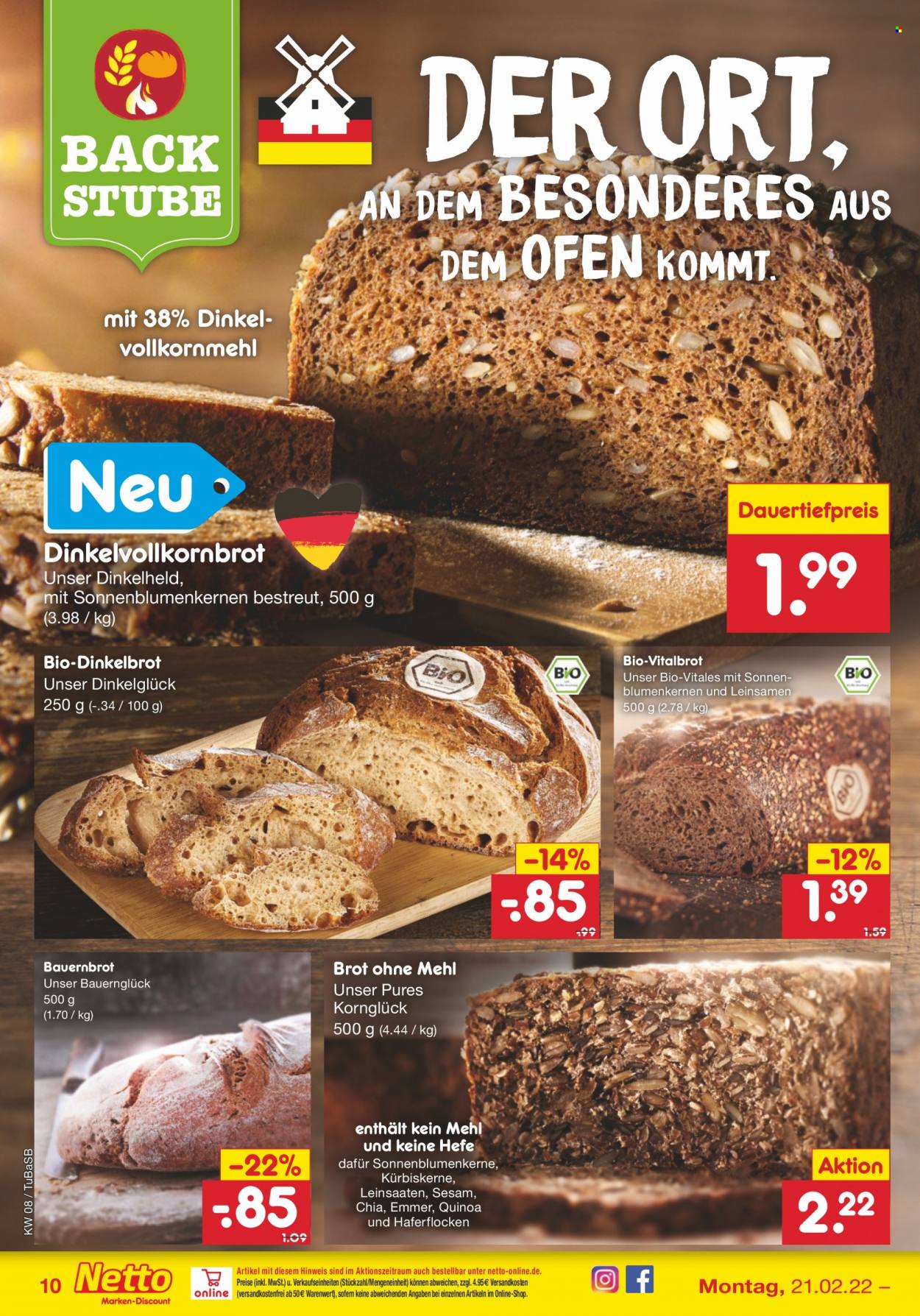 Netto Marken-Discount Prospekte  - 21.02.2022 - 26.02.2022. Seite 10