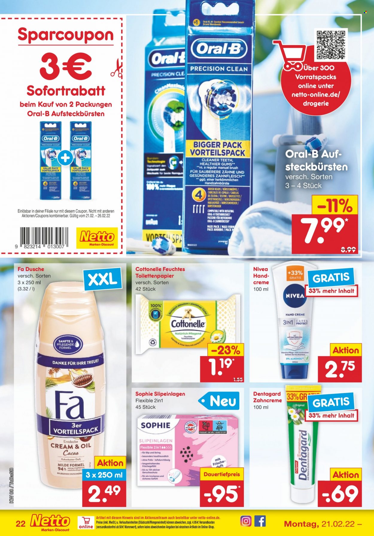 Netto Marken-Discount Prospekte  - 21.02.2022 - 26.02.2022. Seite 22