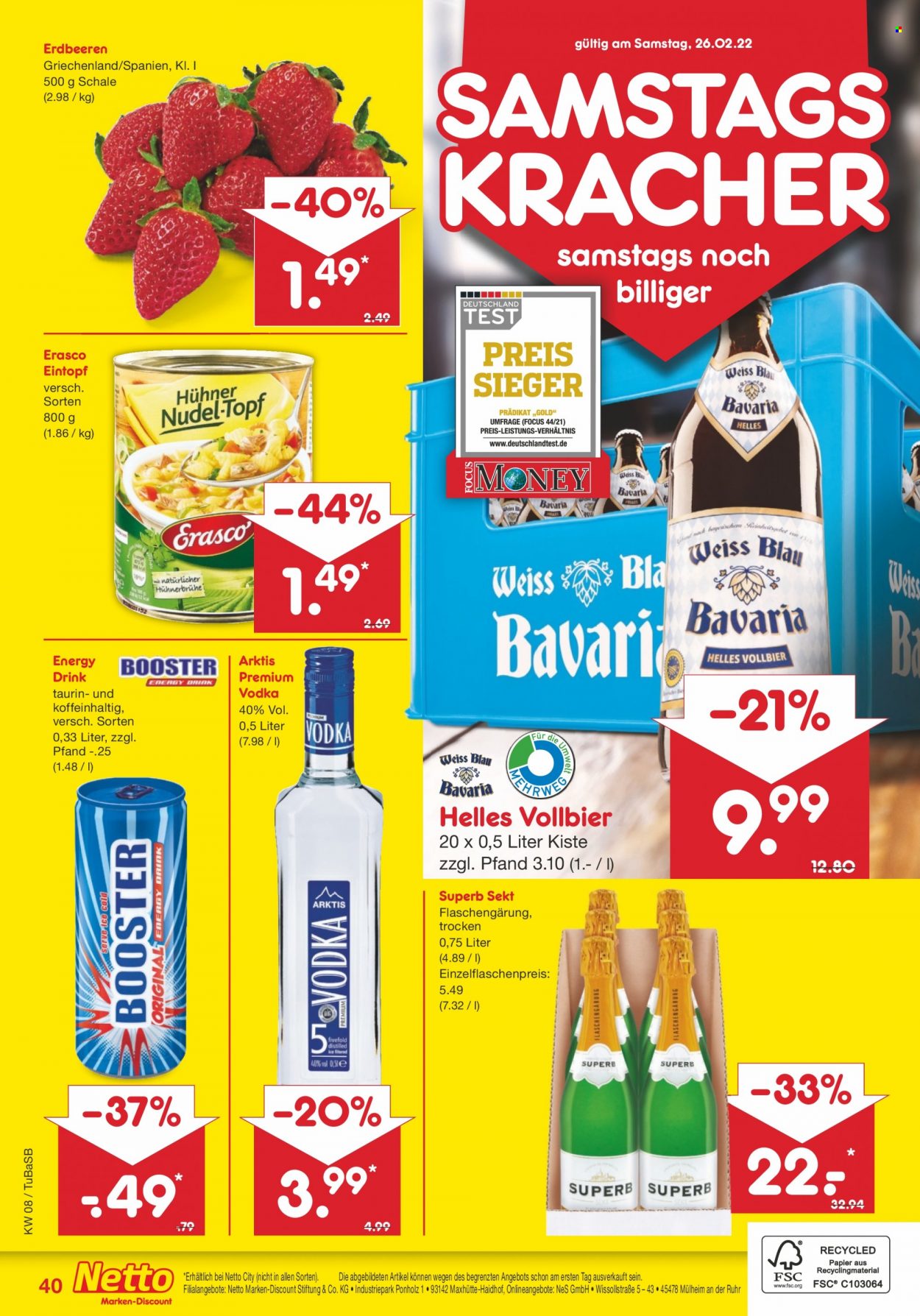Netto Marken-Discount Prospekte  - 21.02.2022 - 26.02.2022. Seite 40
