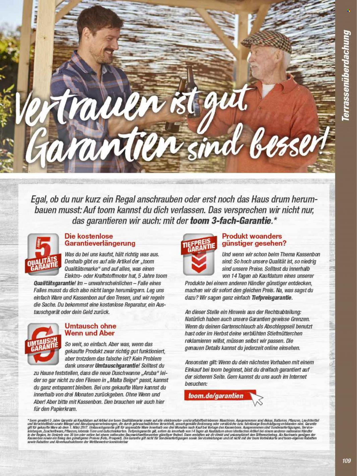 toom Baumarkt Prospekte  - 22.02.2022 - 30.04.2022. Seite 109