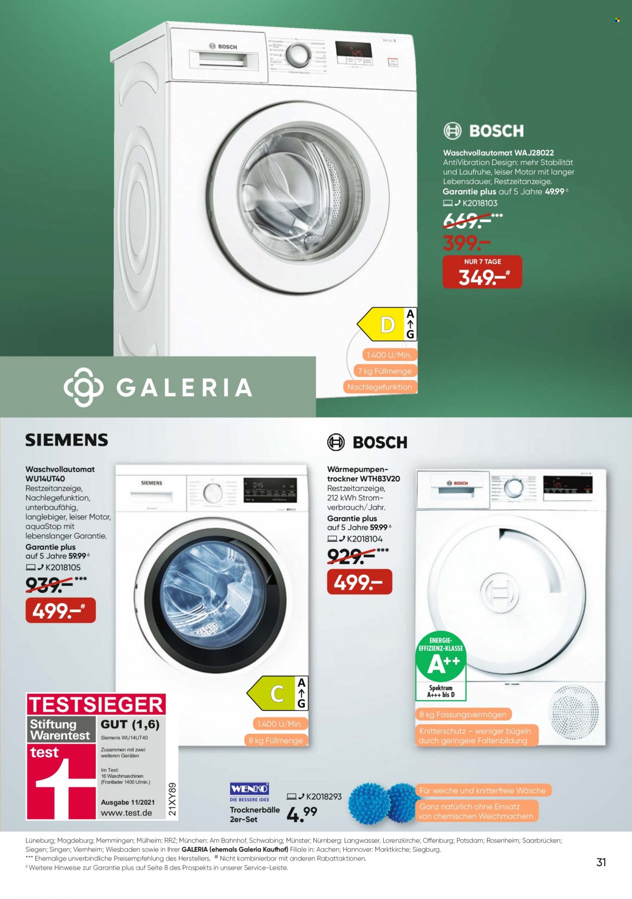 GALERIA Karstadt Kaufhof Prospekte  - 23.02.2022 - 1.03.2022. Seite 31