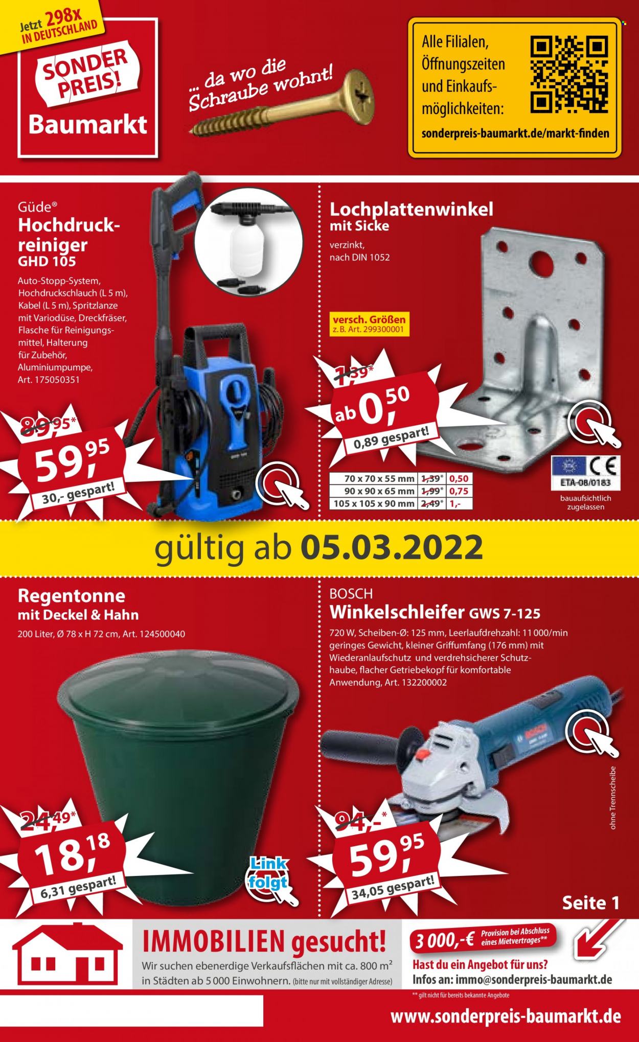 Sonderpreis-Baumarkt Prospekte  - 5.03.2022 - 11.03.2022. Seite 1