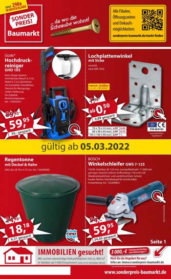 Prospekte Sonderpreis-Baumarkt - 5.03.2022 - 11.03.2022.