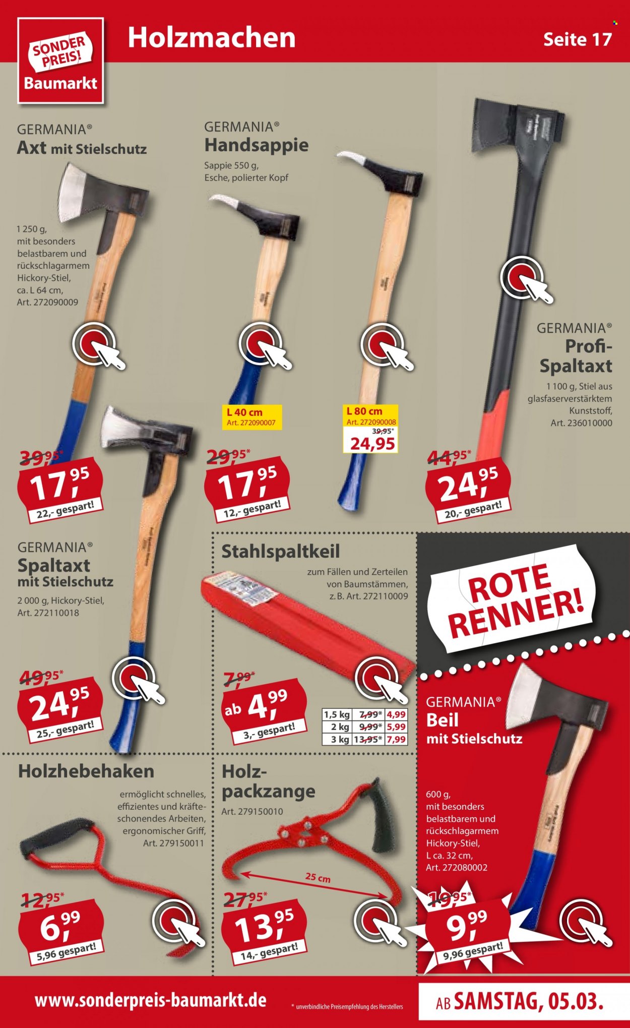 Sonderpreis-Baumarkt Prospekte  - 5.03.2022 - 11.03.2022. Seite 17