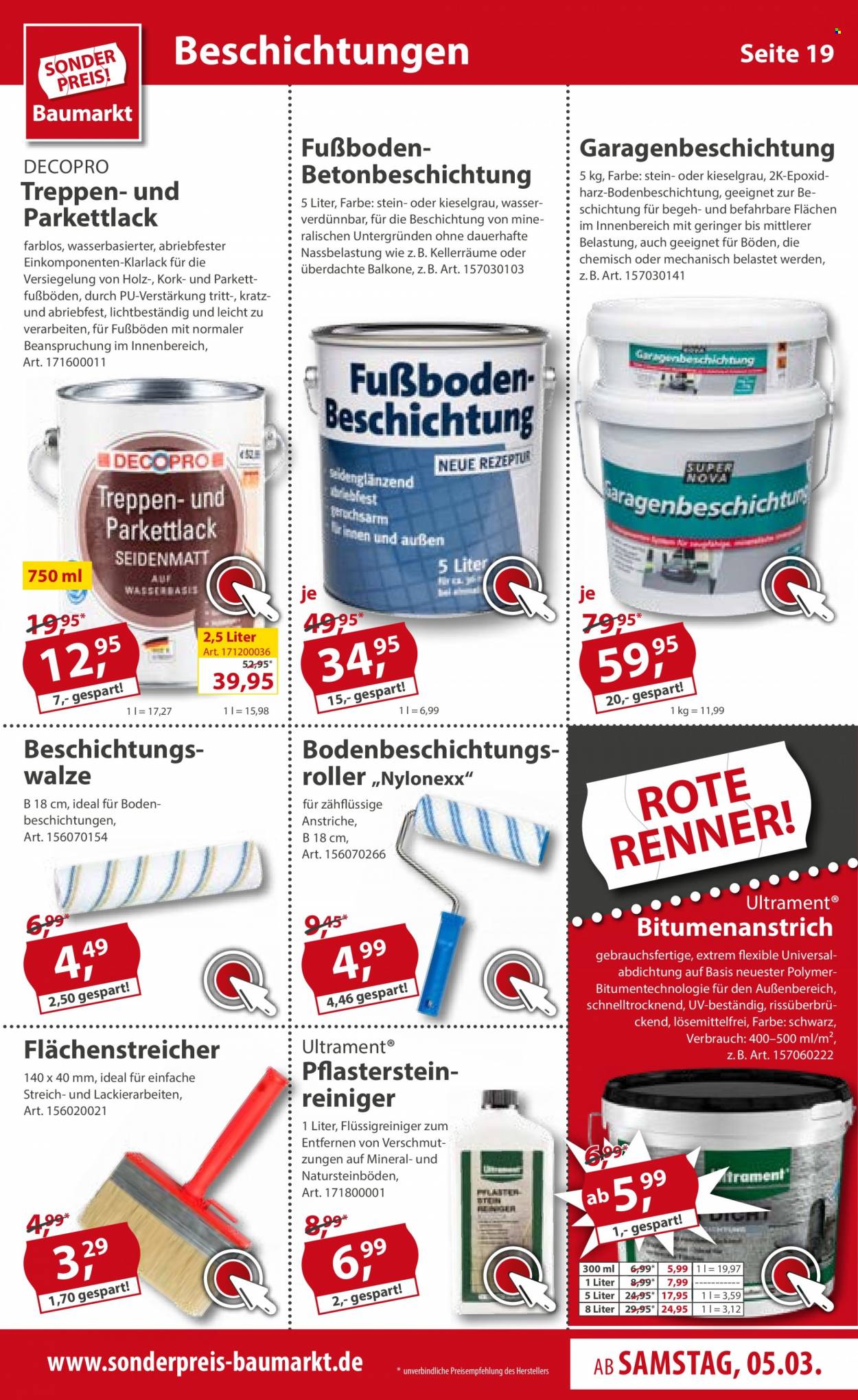 Sonderpreis-Baumarkt Prospekte  - 5.03.2022 - 11.03.2022. Seite 19