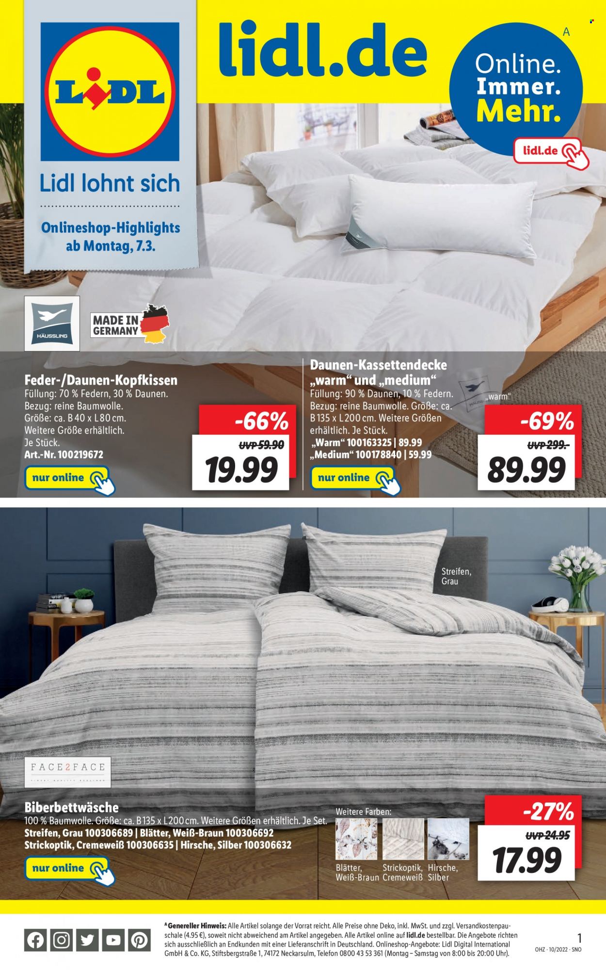 Lidl Prospekte  - 7.03.2022 - 13.03.2022. Seite 1