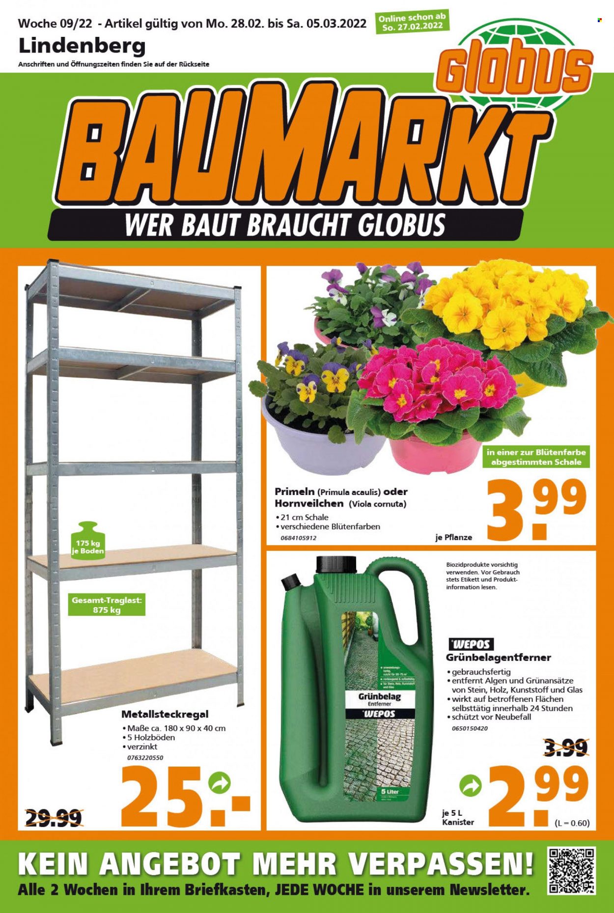 Globus Baumarkt Prospekte  - 28.02.2022 - 5.03.2022. Seite 1