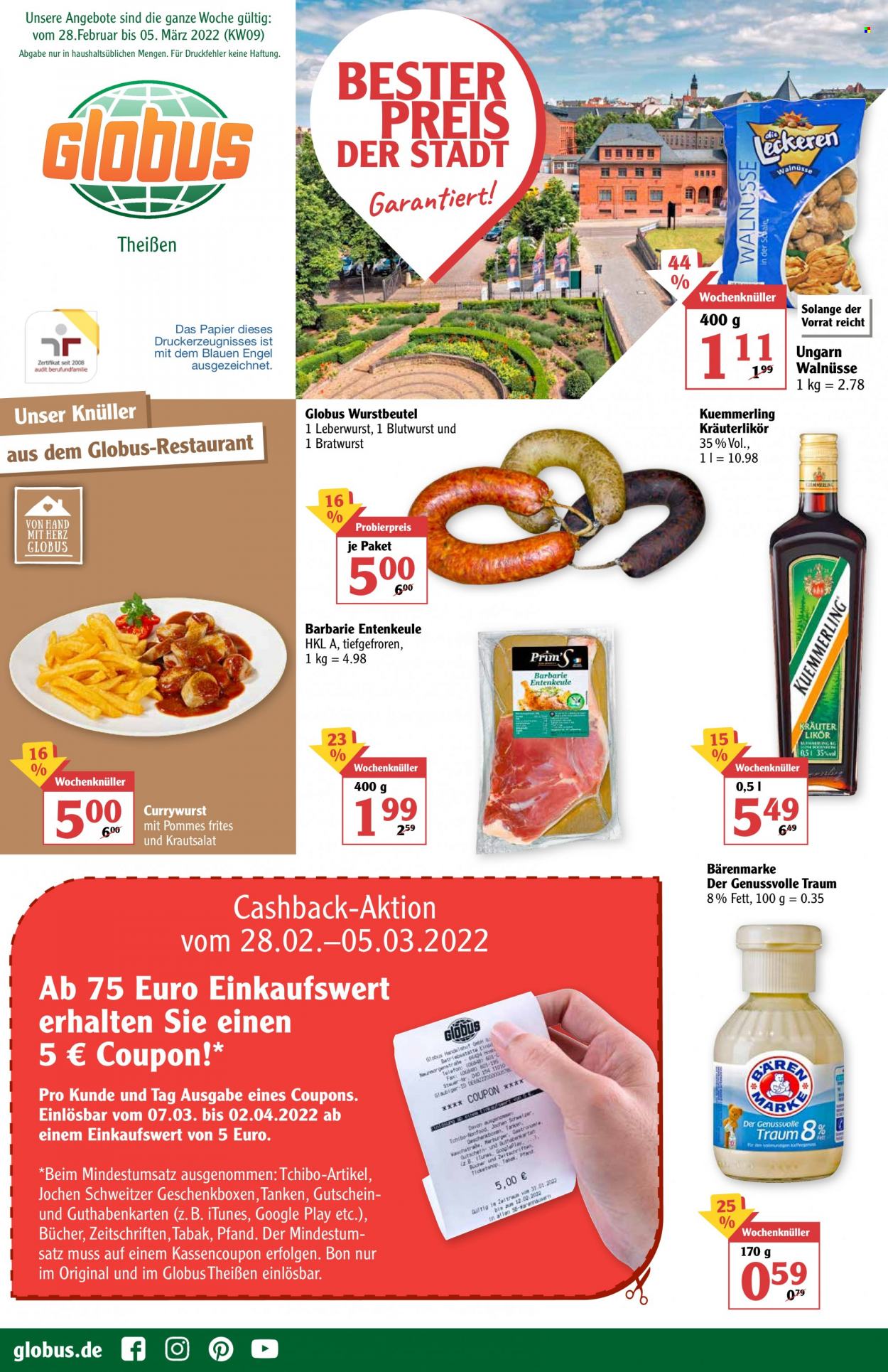 Globus Prospekte  - 28.02.2022 - 5.03.2022. Seite 1